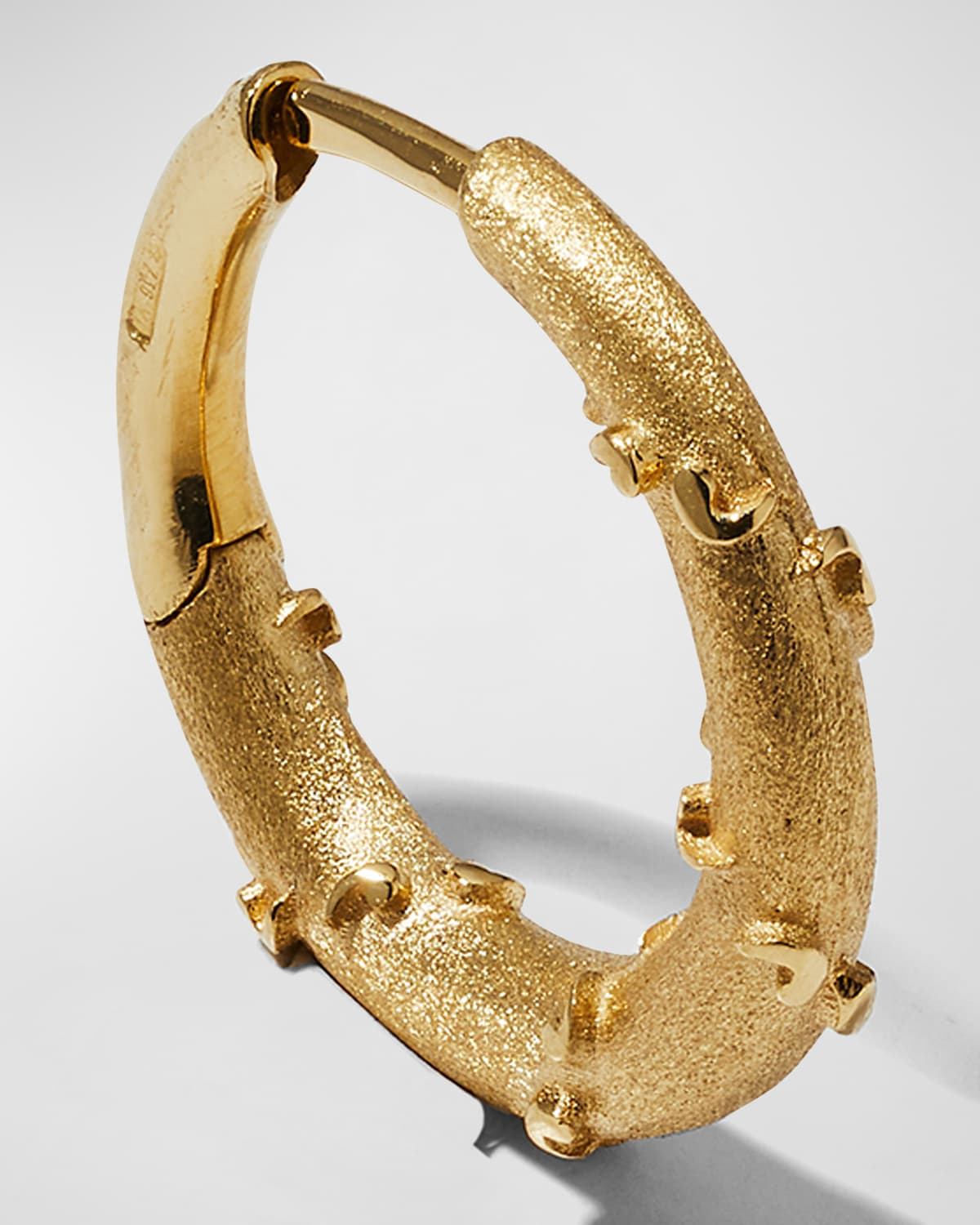 Yellow Gold Icon Hoop Earring, Single