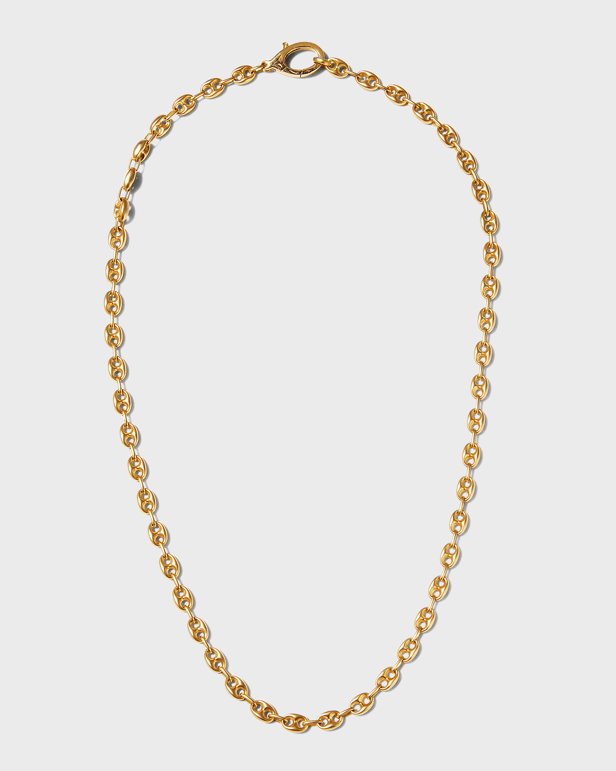 Yellow Gold Marine Matte Chain Necklace, 52cm