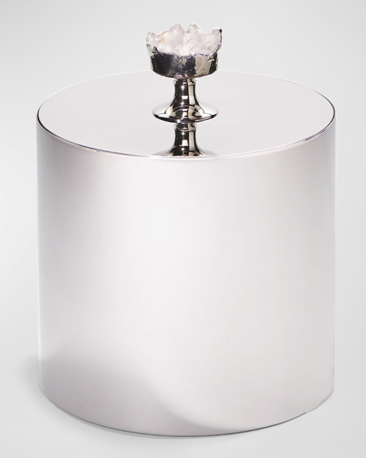 Anna New York Crystal Hospitality Ice Bucket In Amethyst Slvr