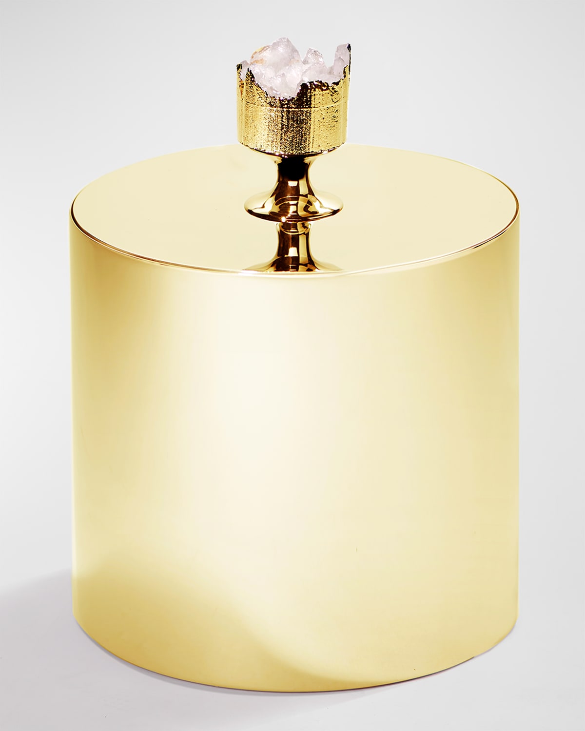 Anna New York Crystal Hospitality Ice Bucket In Crystal Slvr