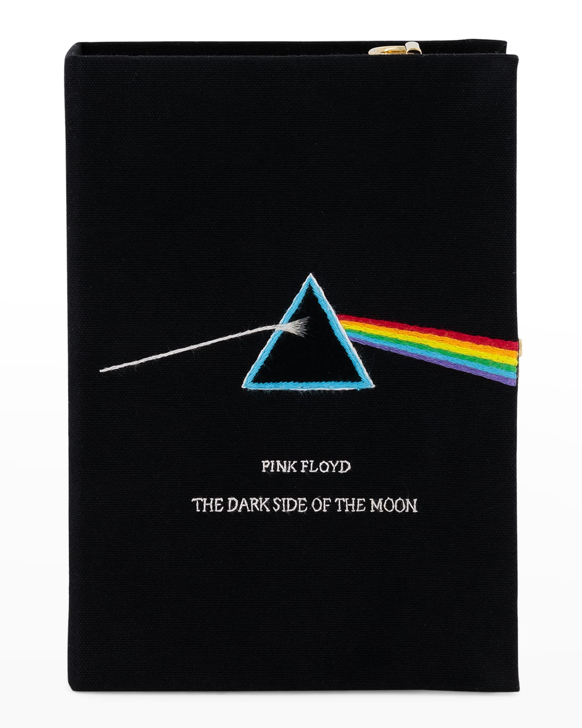 Olympia Le-tan Pink Floyd's The Dark Side Of The Moon Book Clutch Bag In Black