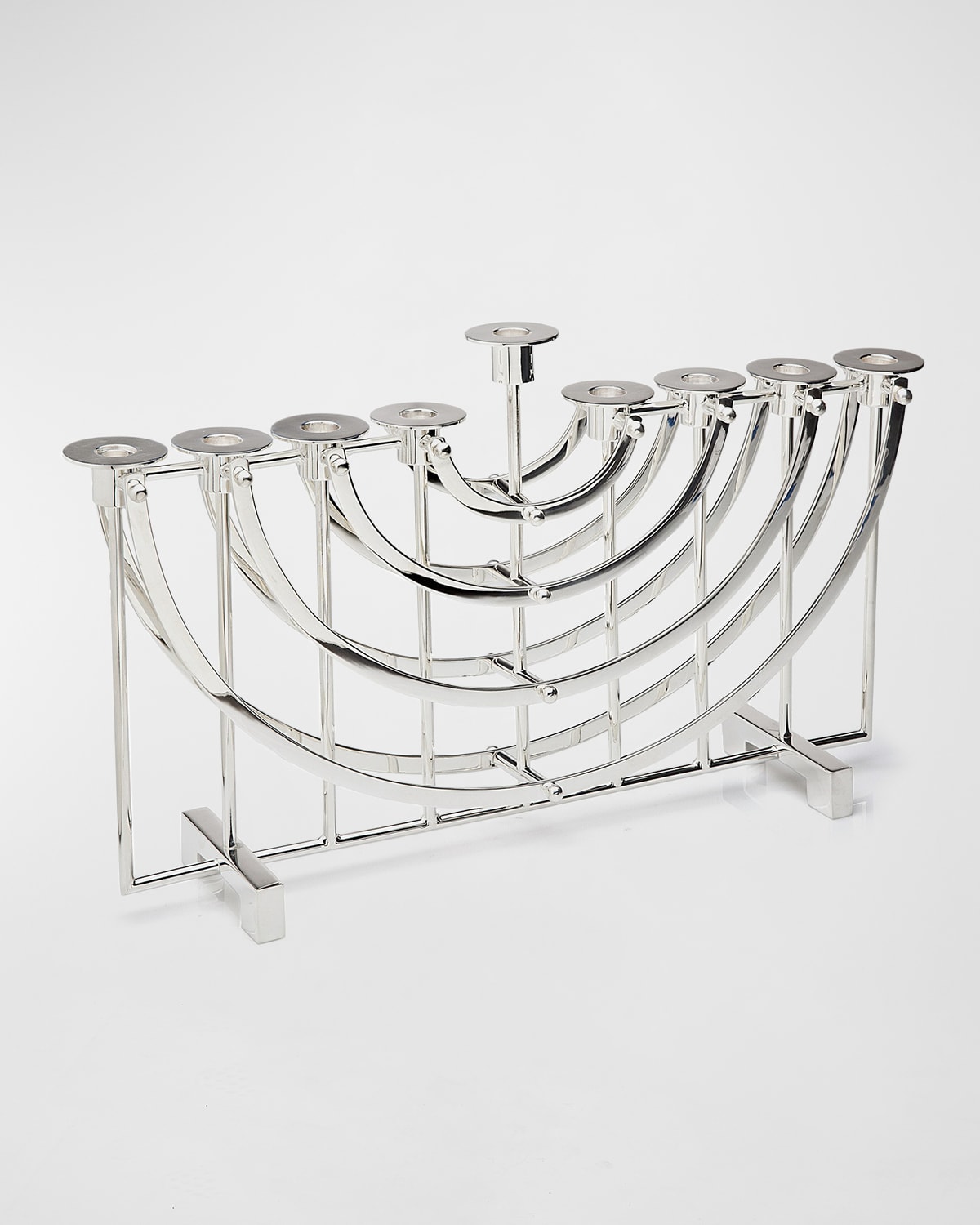 Shop Ricci Silversmith Nickel Hanukkah Menorah In Silver