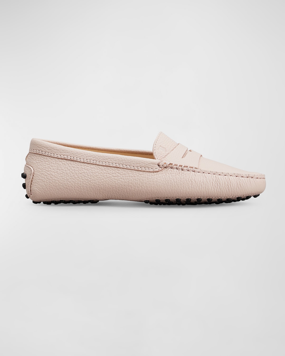 Shop Tod's Gommini Leather Driver Penny Loafers In Glove