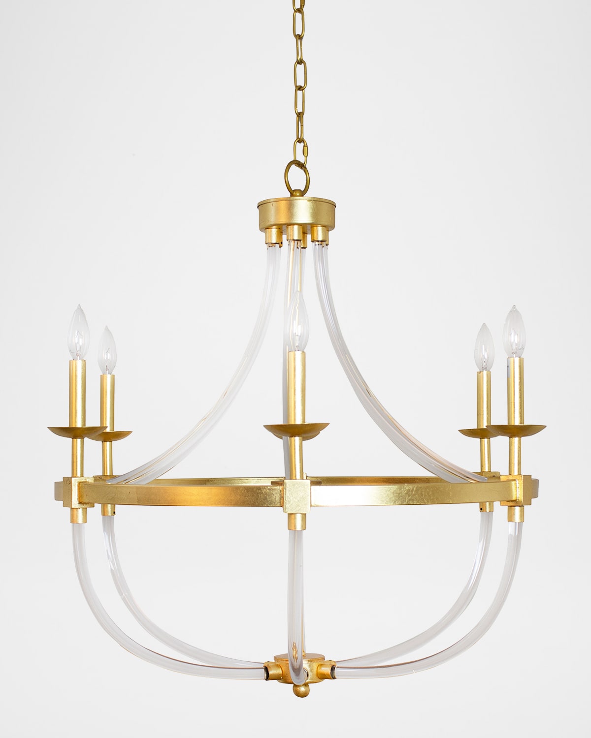 Worlds Away Layla 29" Chandelier In Gold