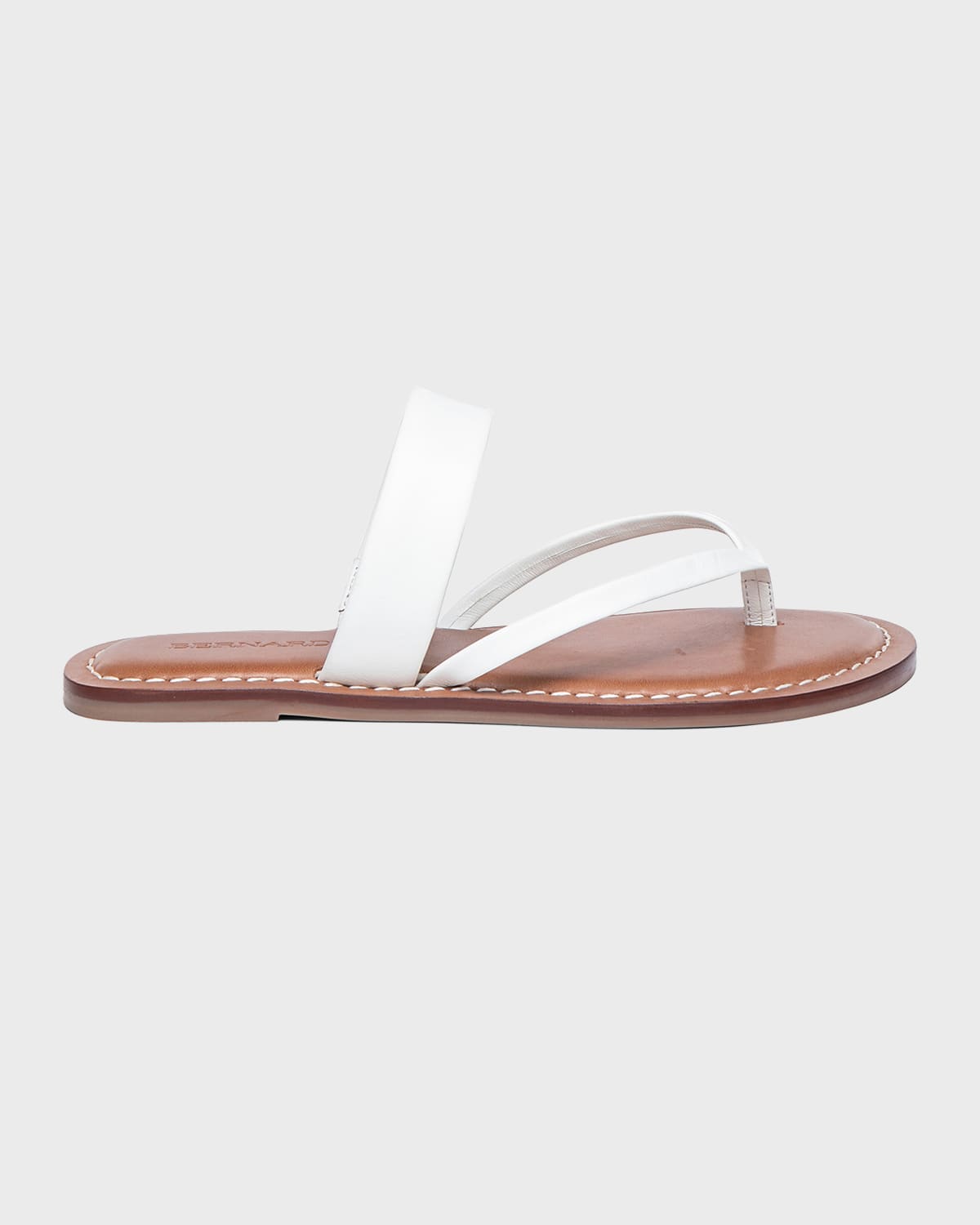 Shop Bernardo Leia Flat Thong Sandals In White