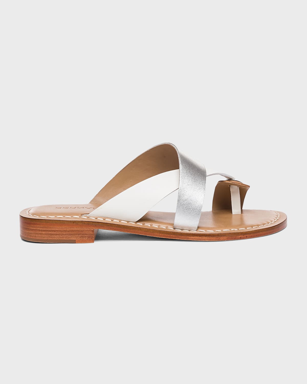 Shop Bernardo Tia White/silver Sandals In White/ Silver/ Sand