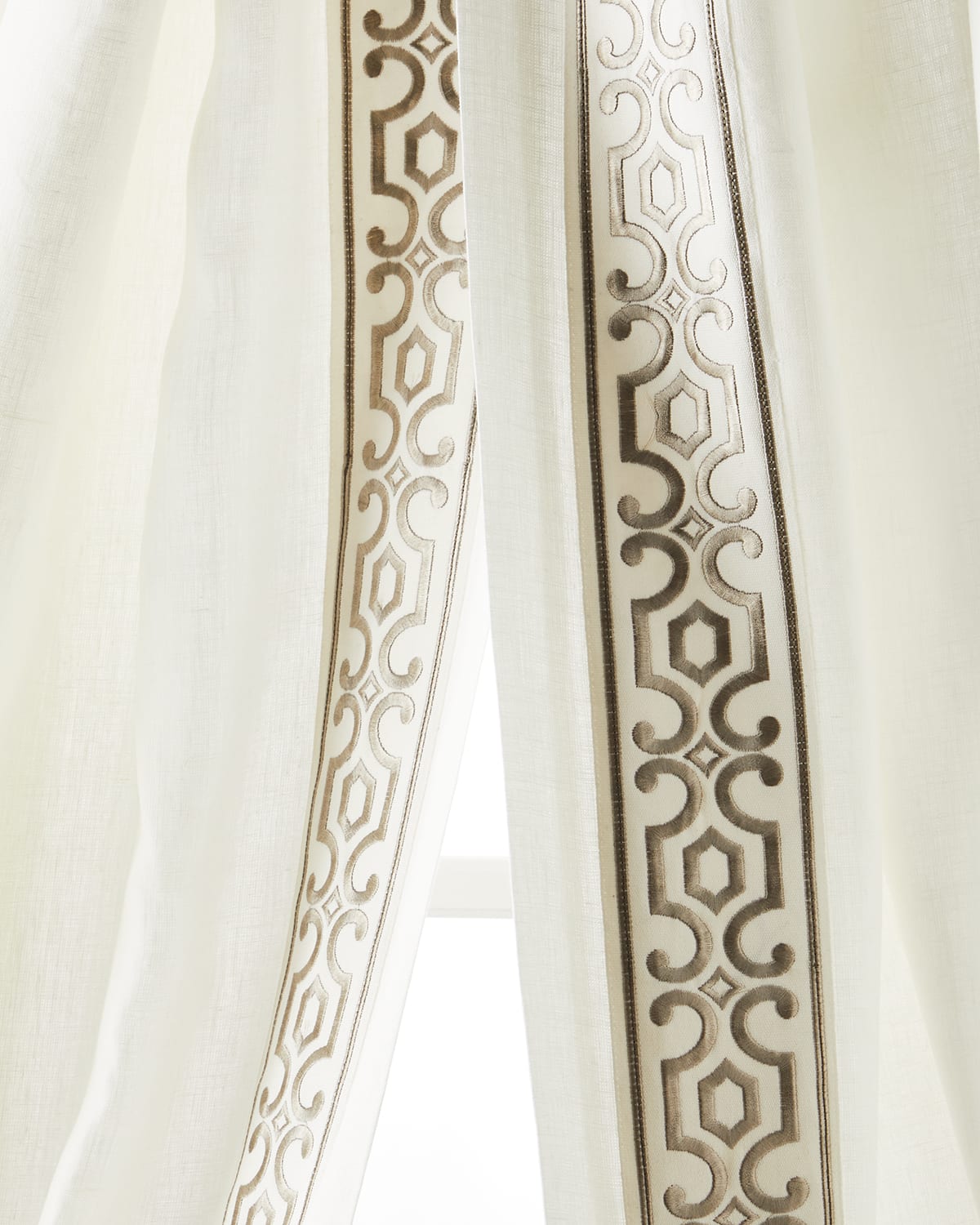 Home Silks Two Andes Natural Curtains, 96"L