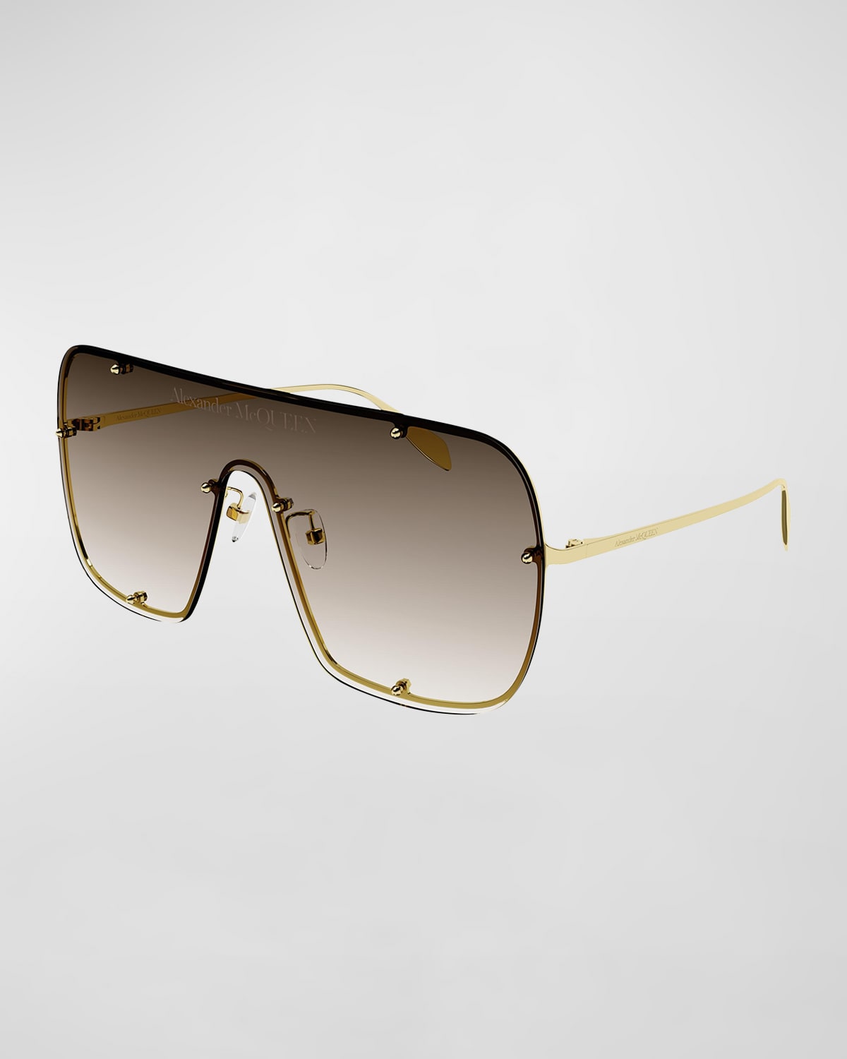 Alexander McQueen - Skull Panthos Metal Sunglasses - Gold Light