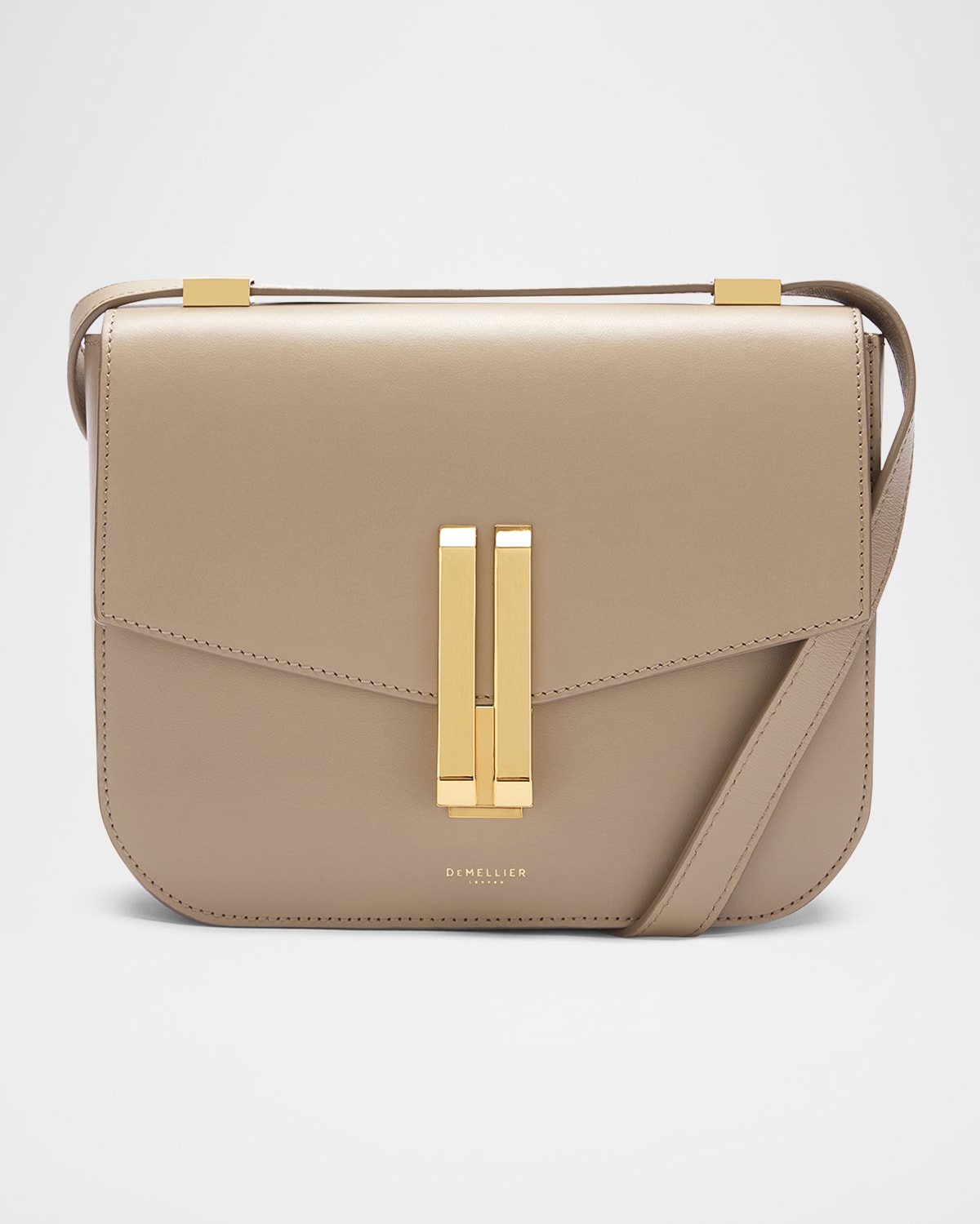 Demellier The Medium Vancouver Leather Crossbody Bag In Sand