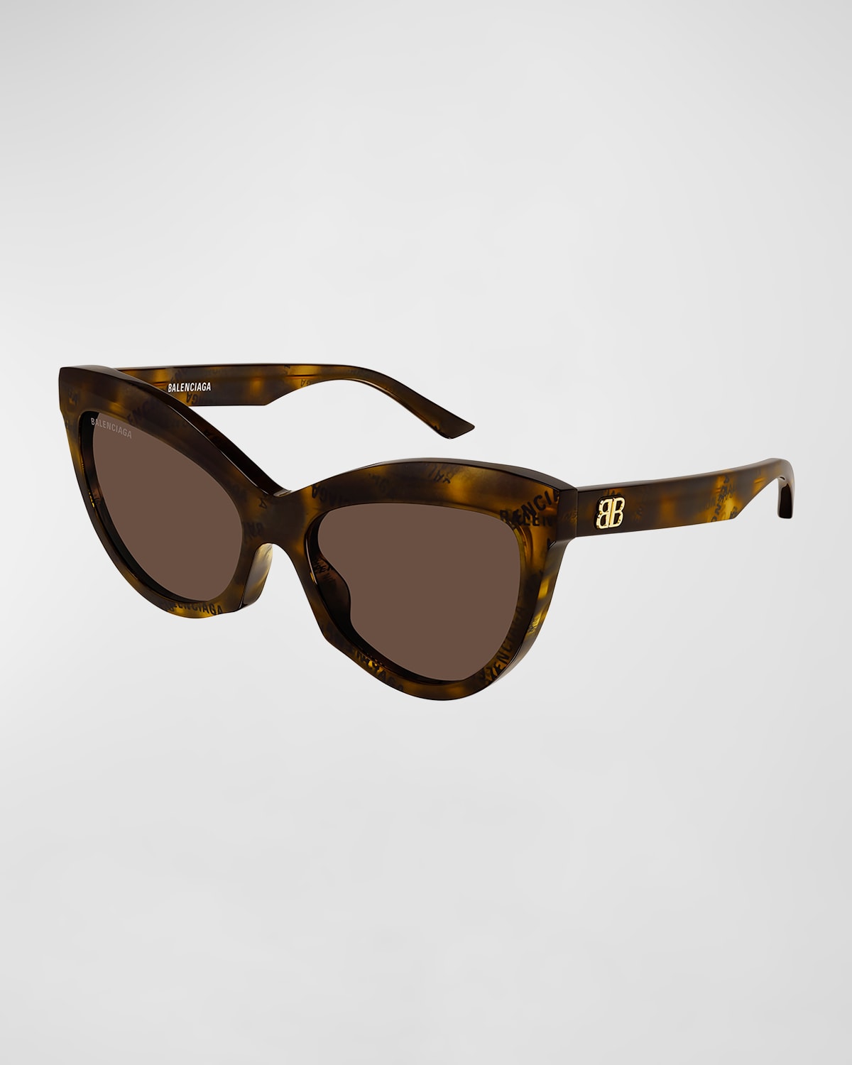 Balenciaga 57mm Cat Eye Sunglasses In New Havana ModeSens
