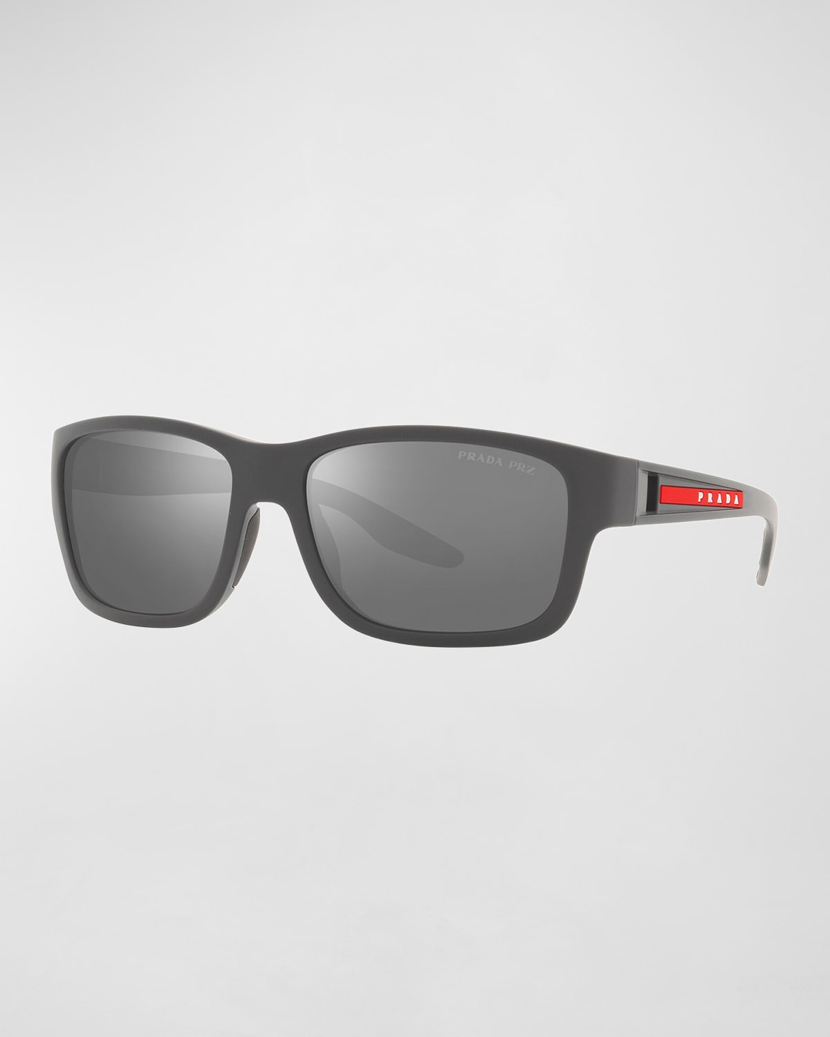 Men's Mirror Rectangle Logo Sunglasses