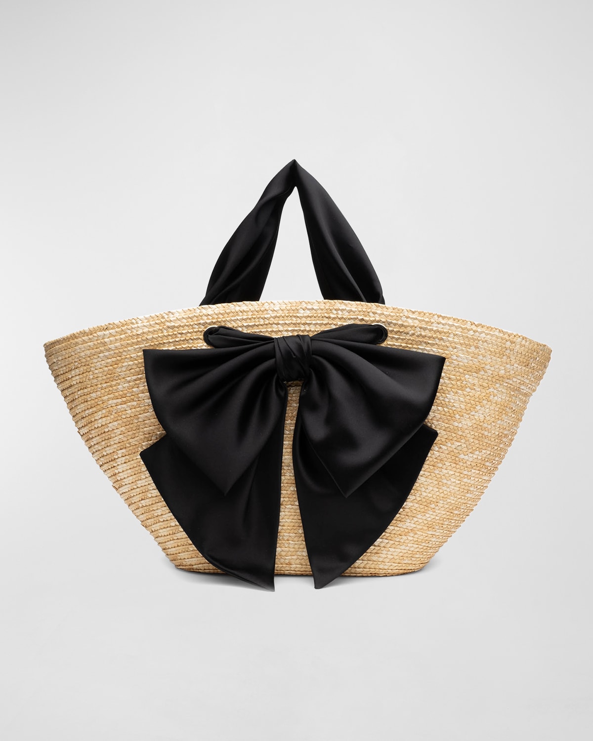 Straw Bow Tote Bag