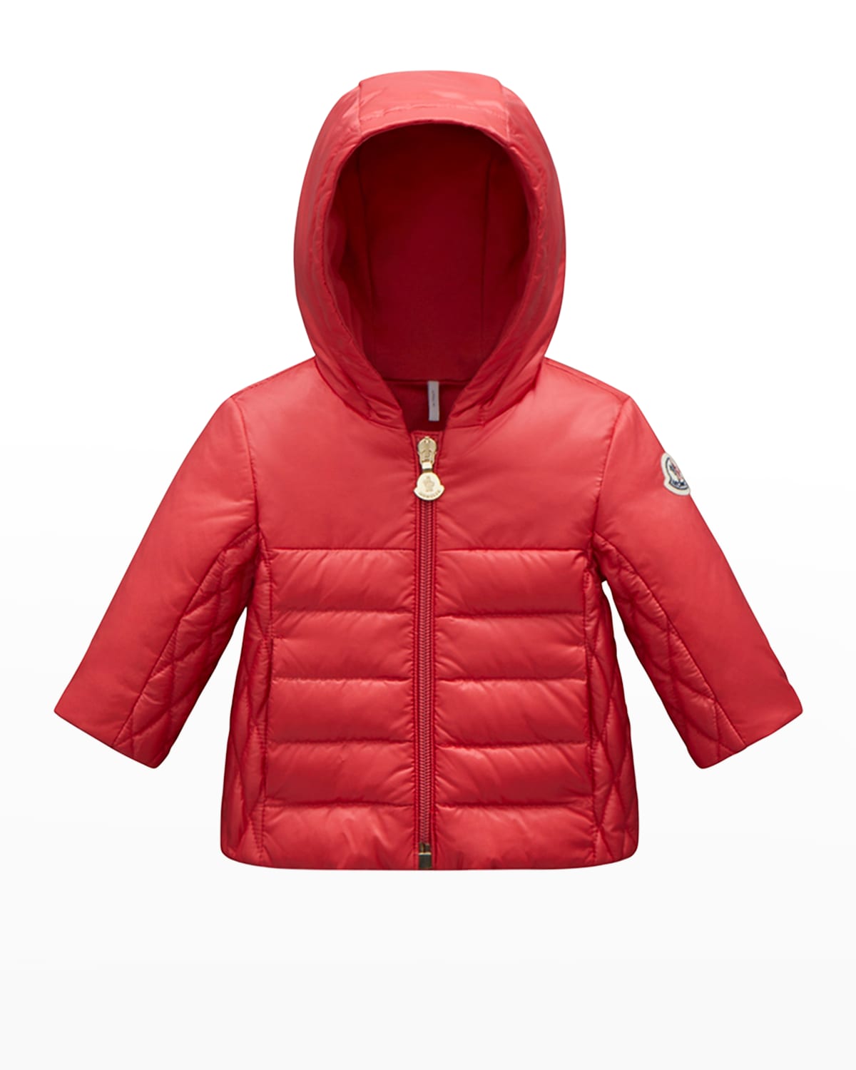 MONCLER GIRL'S ELALY QUILTED LOGO JACKET