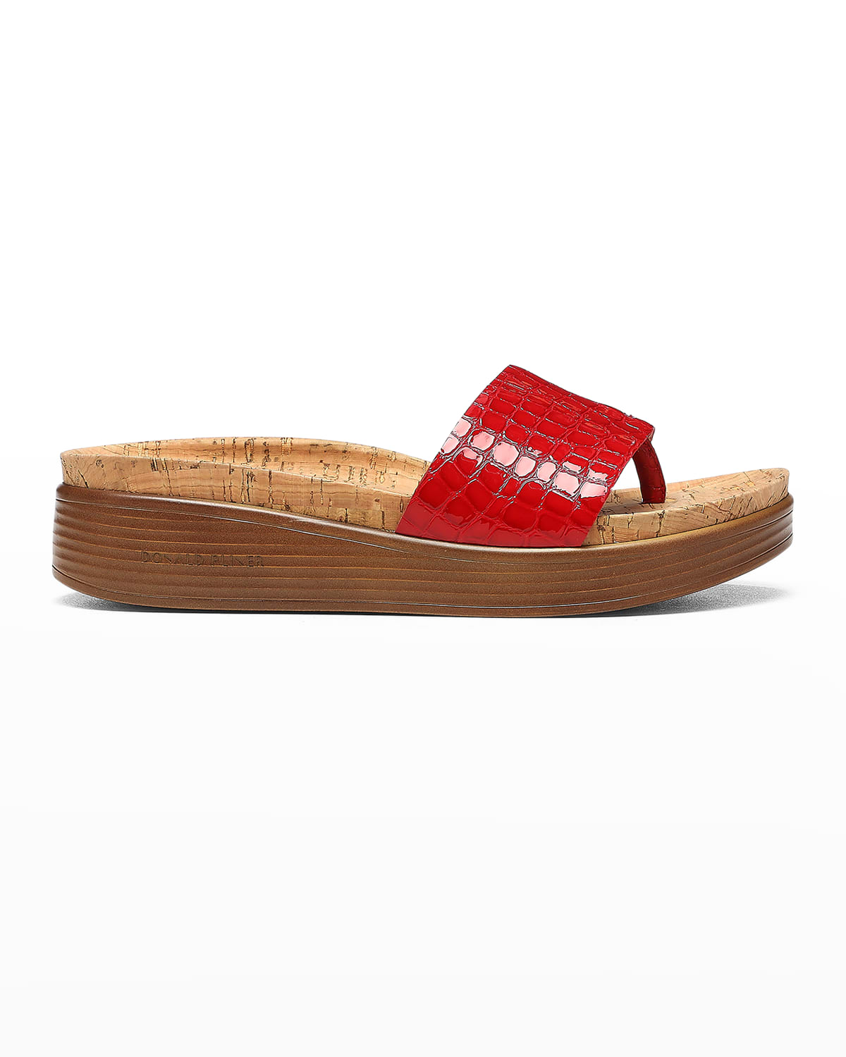 Donald J Pliner Fifi Embossed Flatform Thong Sandals Smart Closet