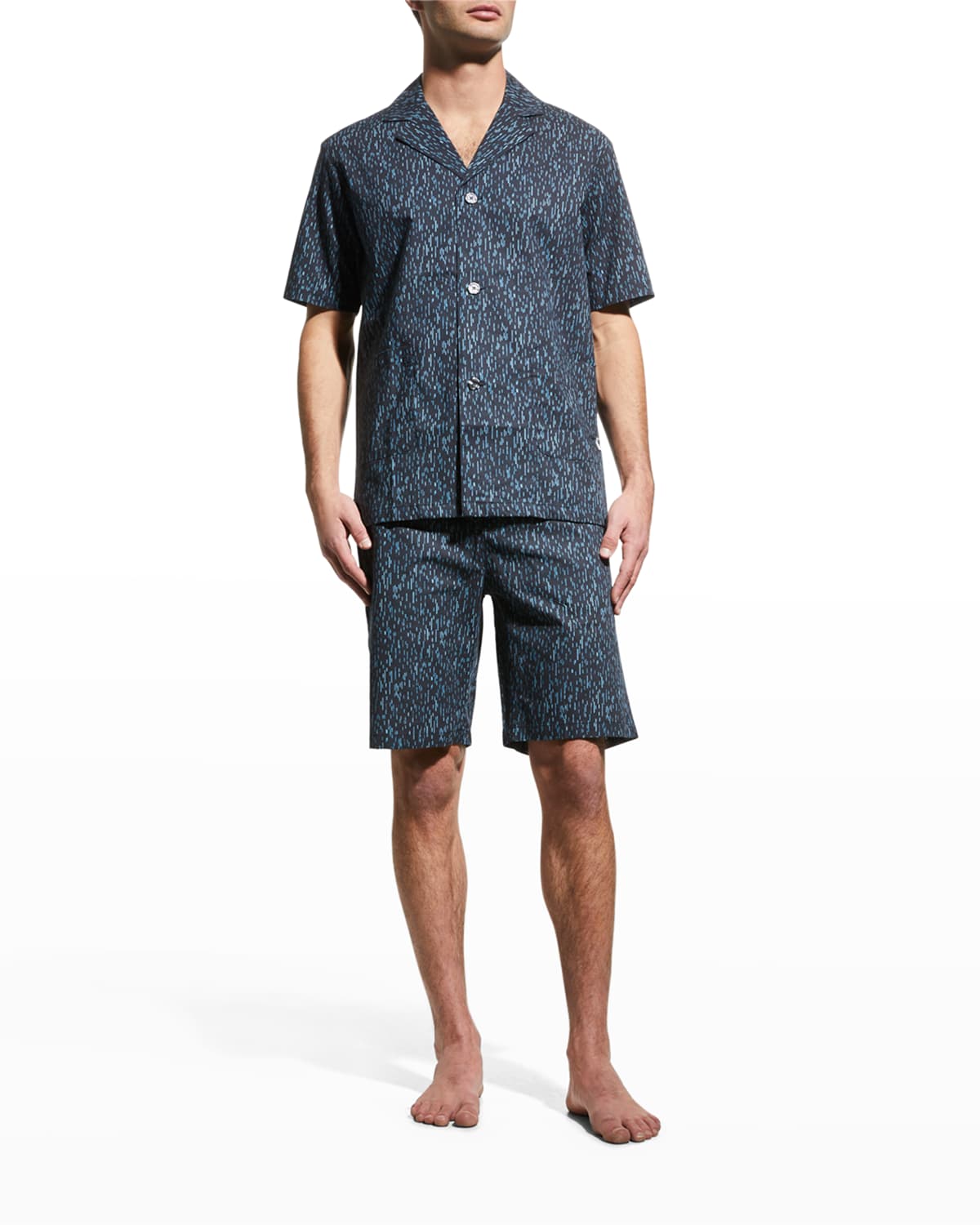 Paul Smith Men's Matching Short Cotton Pajama Set