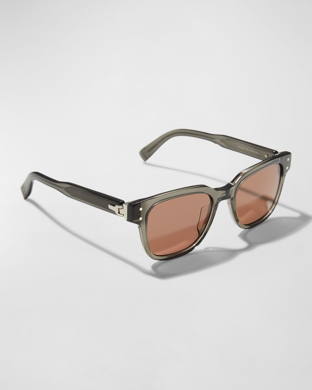 DUNHILL MEN'S RIMMED RECTANGLE SUNGLASSES 