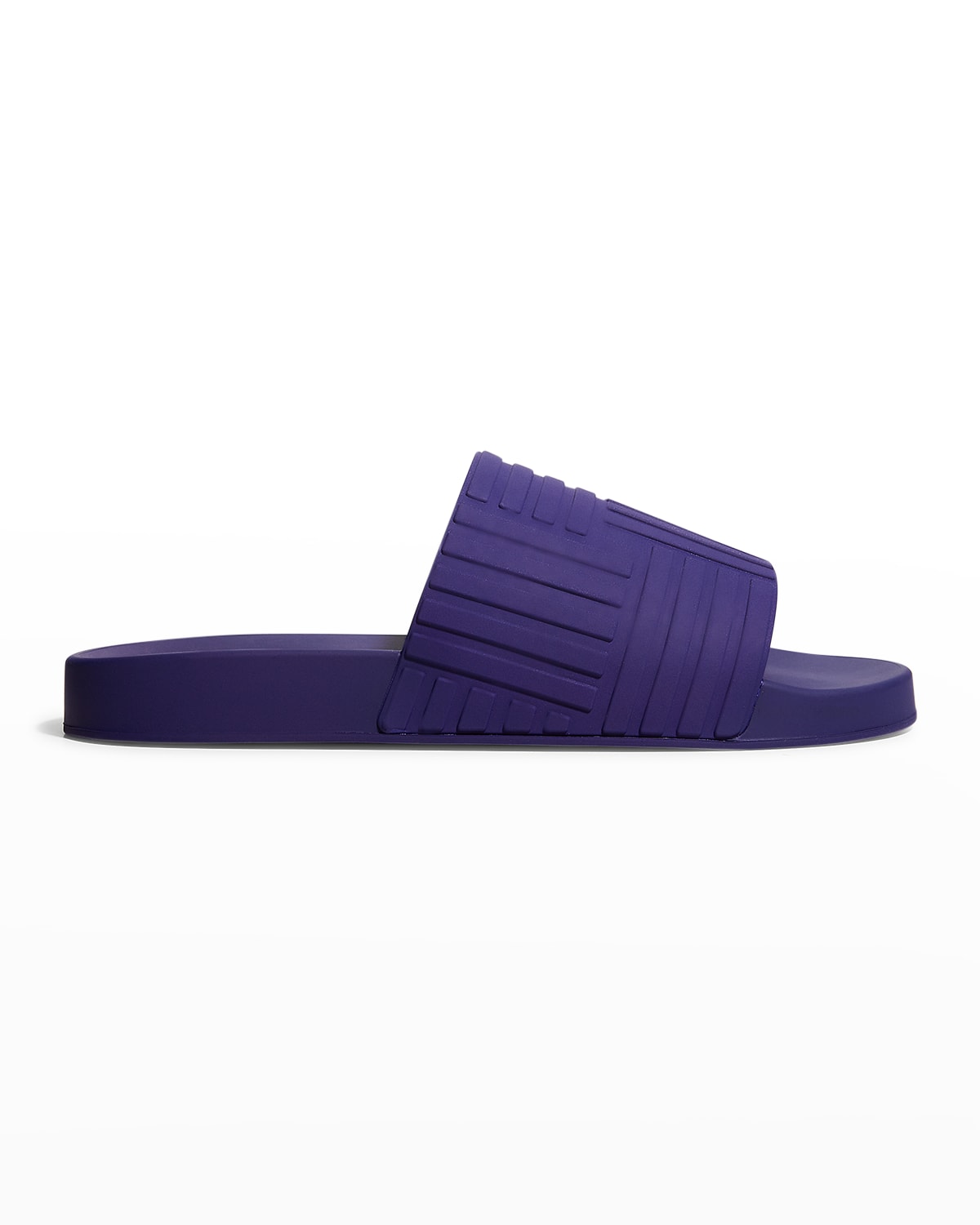 Bottega Veneta Carpet Grooved Rubber Sliders In Unicorn