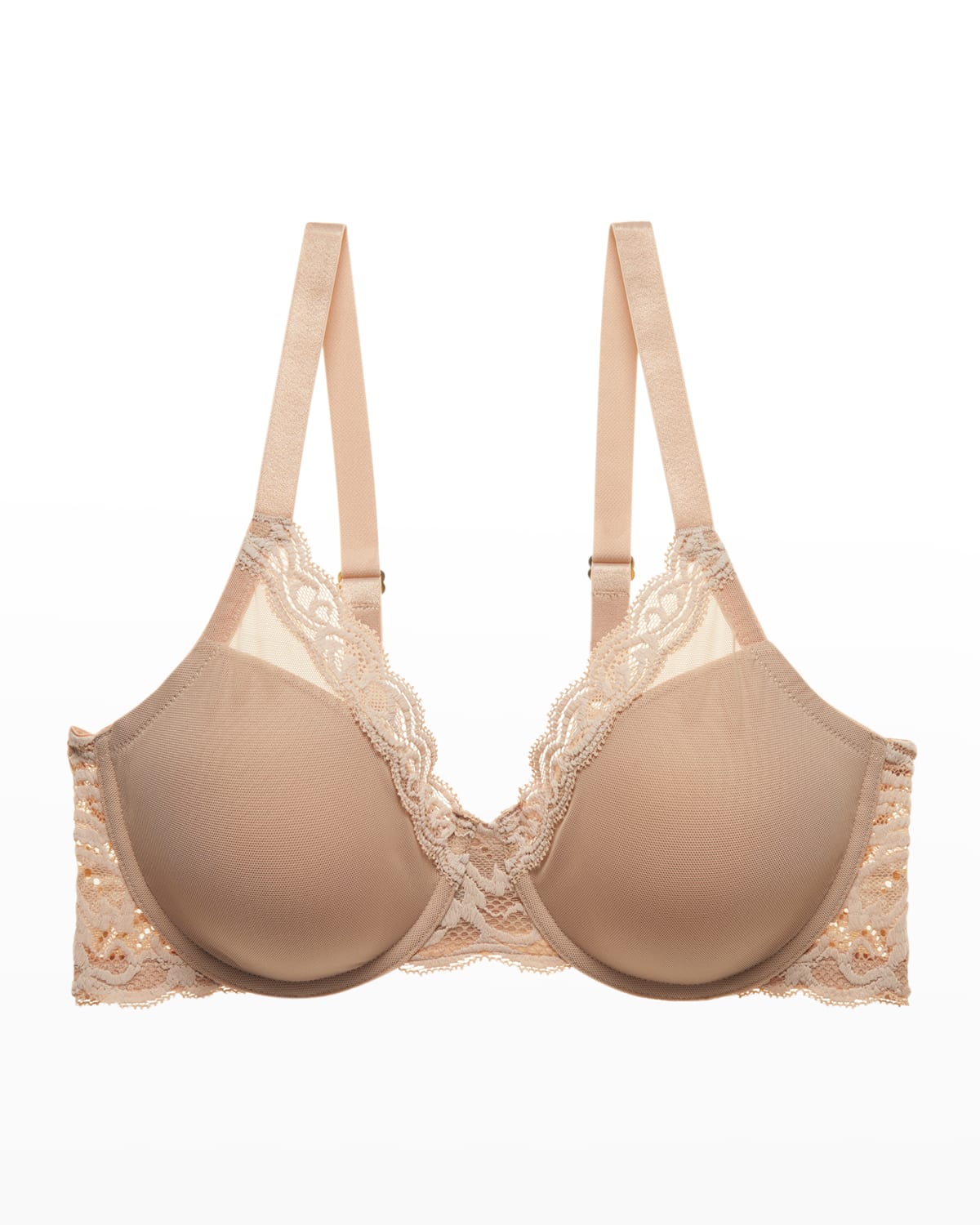 Shop Natori Feathers Lace Full Figure Contour Bra In Cafe