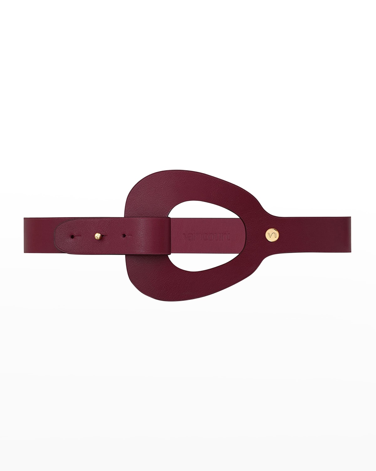 Vaincourt Paris La Savoureuse Leather Pull-through Belt In Purple Cherry