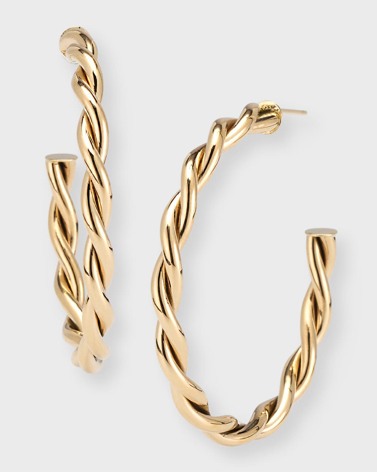 Kastel Jewelry 14k Mykonos Twist Hoop Earrings