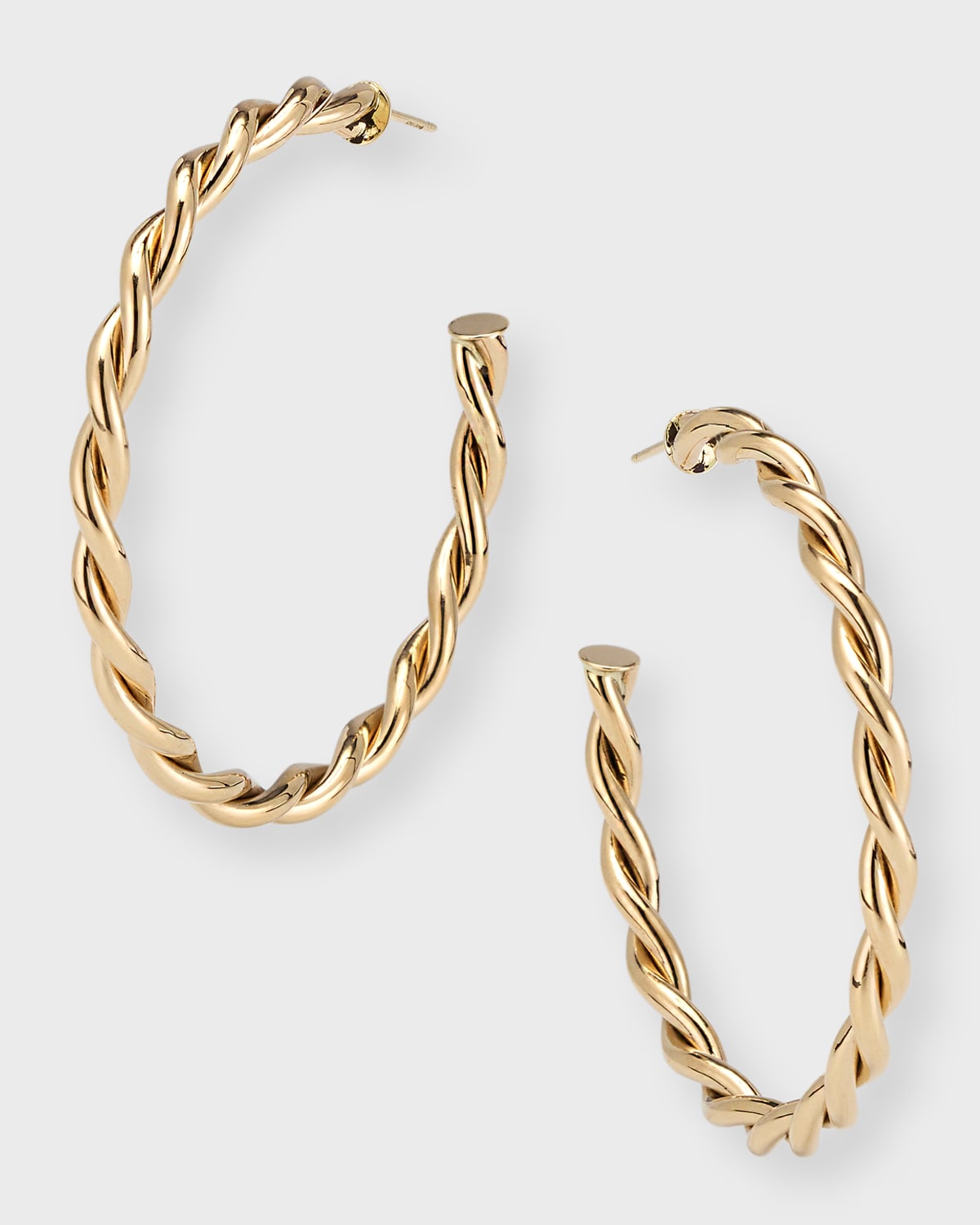 14k Mykonos Twist Hoop Earrings