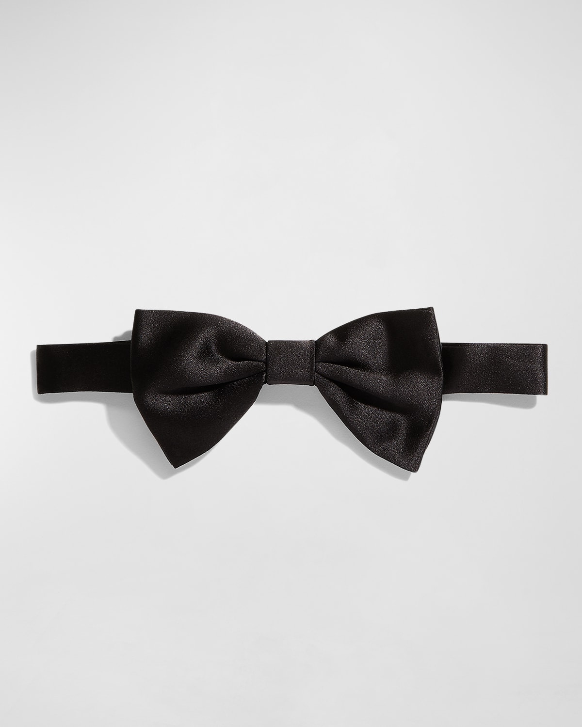 Shop Canali Men's Solid Silk Bow Tie In Black