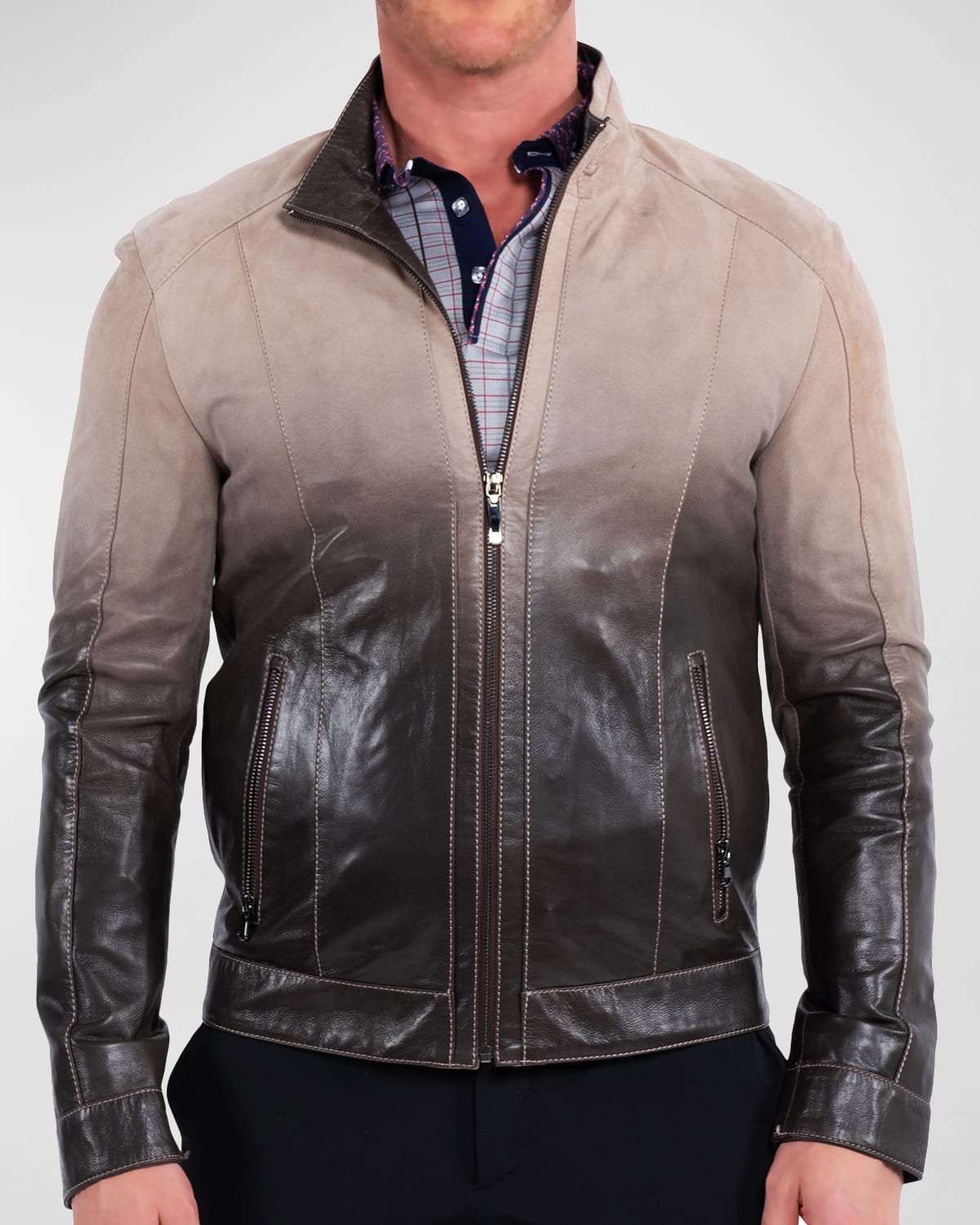 Men's Degradé Leather Jacket