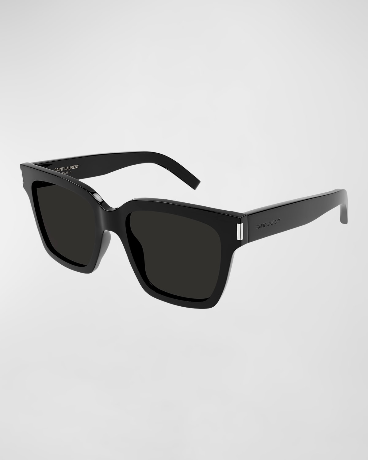 SAINT LAURENT MEN'S RECTANGLE ACETATE SUNGLASSES