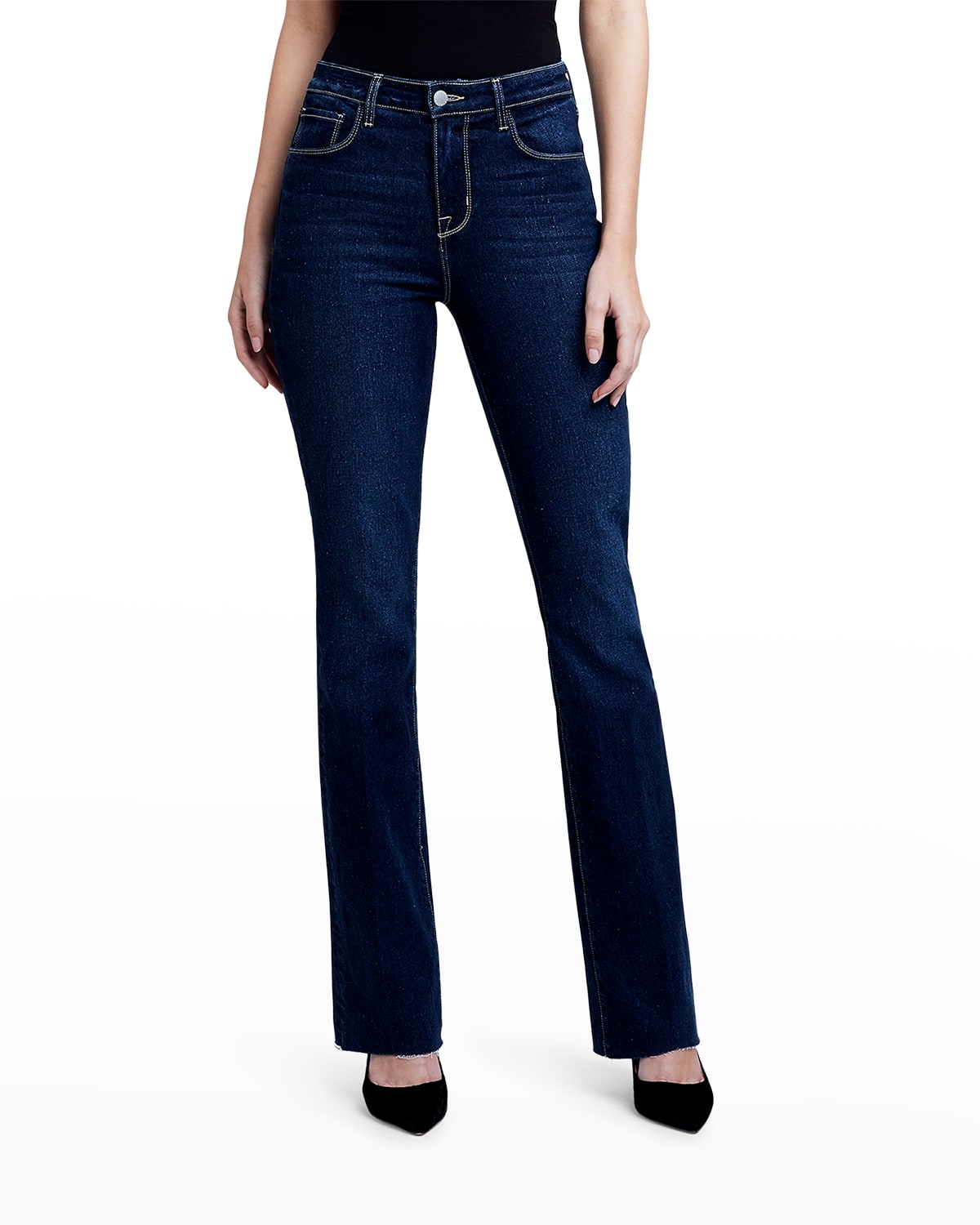 L'Agence Ruth High-Rise Straight Denim Jeans