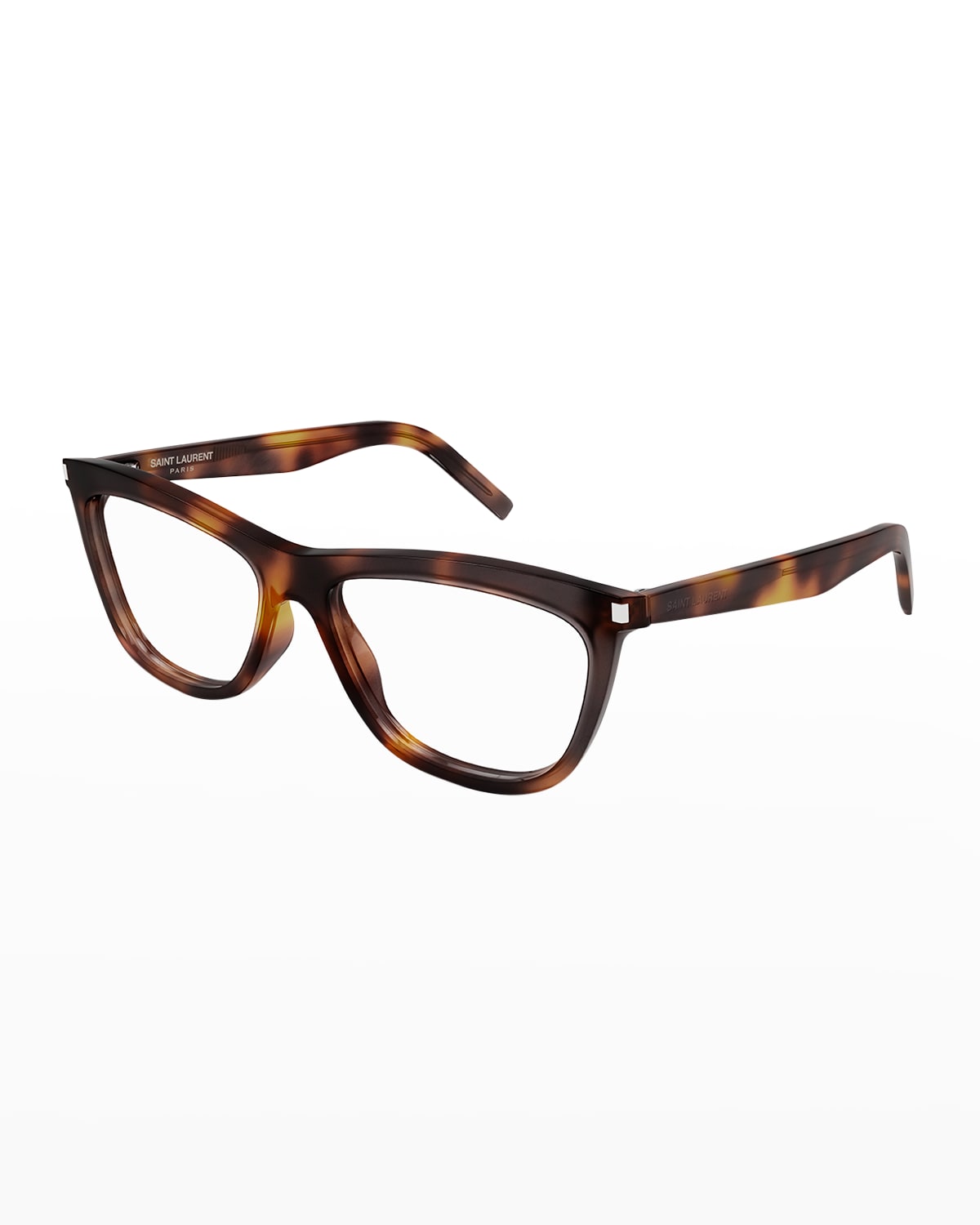 Saint Laurent Optical Acetate Cat-eye Glasses In Shiny Medium