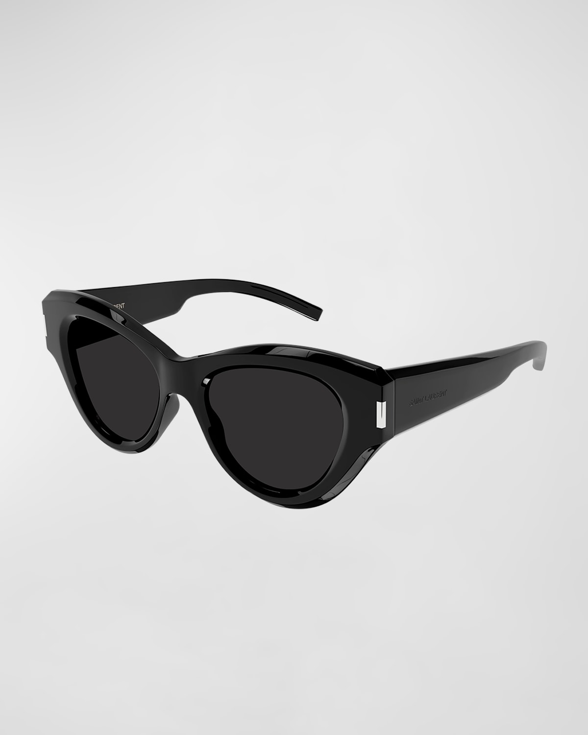 Saint Laurent 51mm Cat Eye Sunglasses In 001 Shiny Black