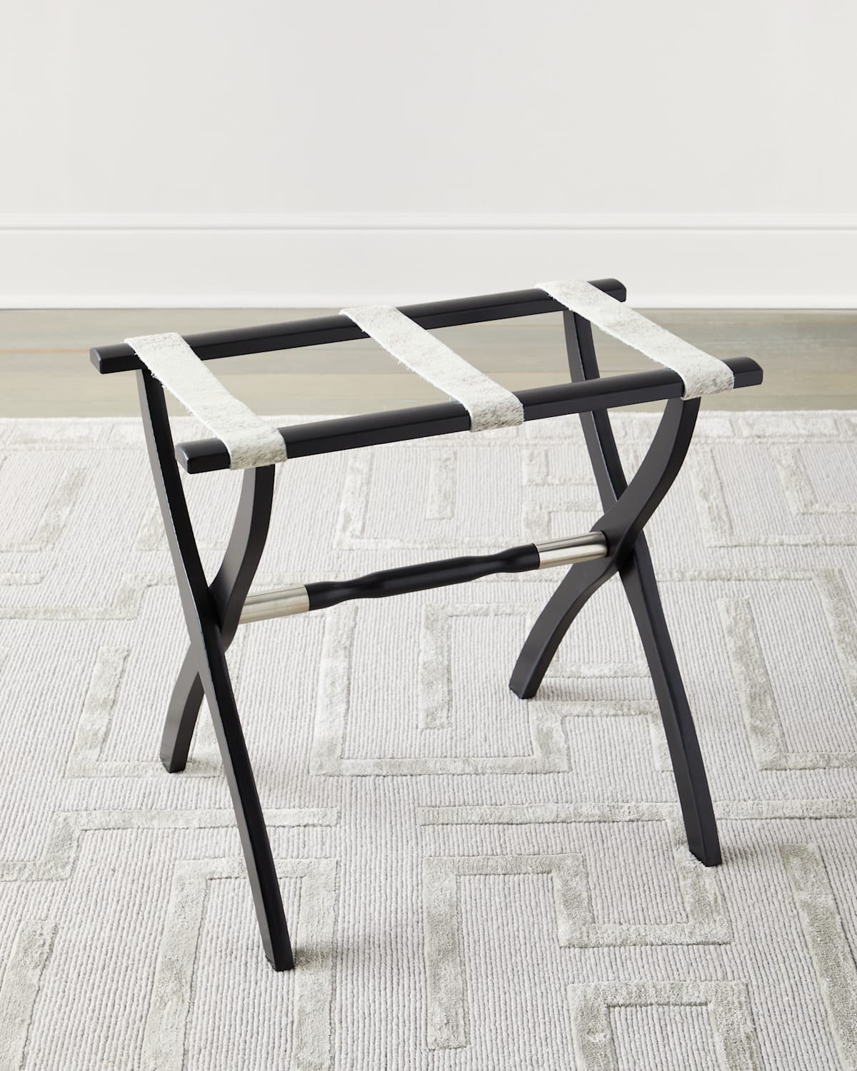 Gate House Furniture Wood Contour Leg Luggage Rack