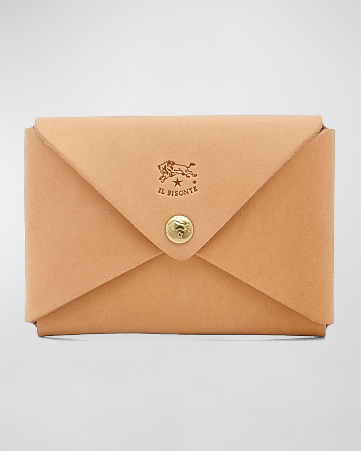 Il Bisonte Volterra Envelope Flap Card Case In Natural