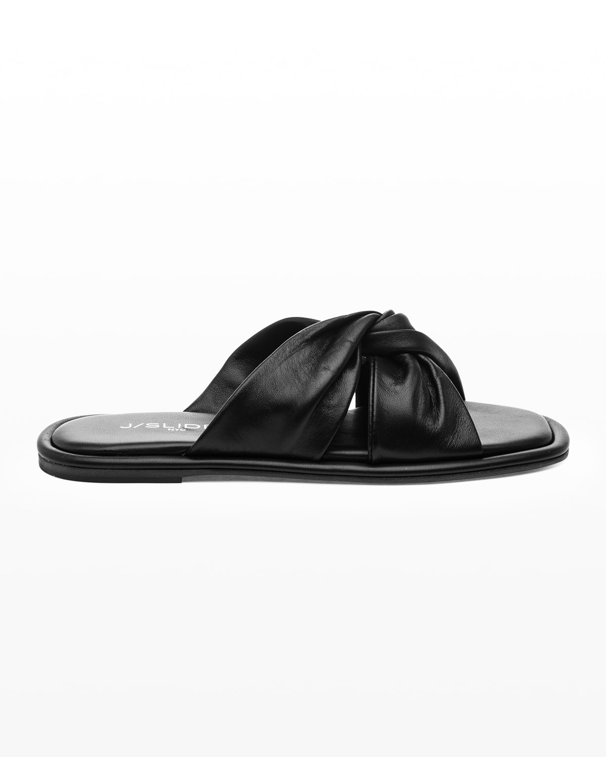 JSlides Yaya Crisscross Leather Flat Sandals