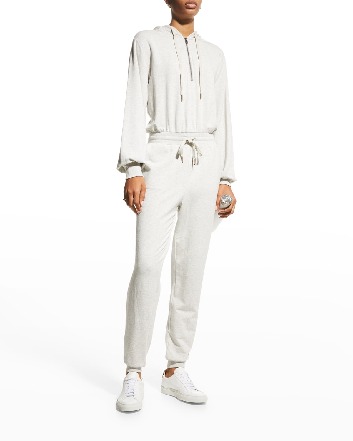 Spiritual Gangster Quarter-Zip French Terry Jumpsuit