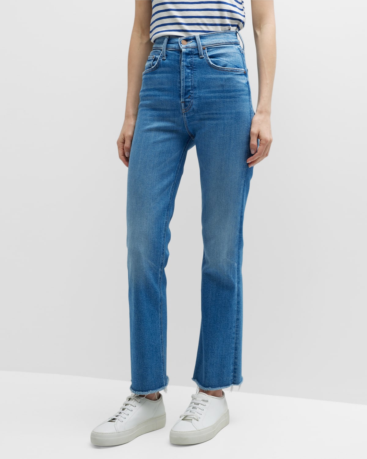 MOTHER THE TRIPPER ANKLE FRAY JEANS