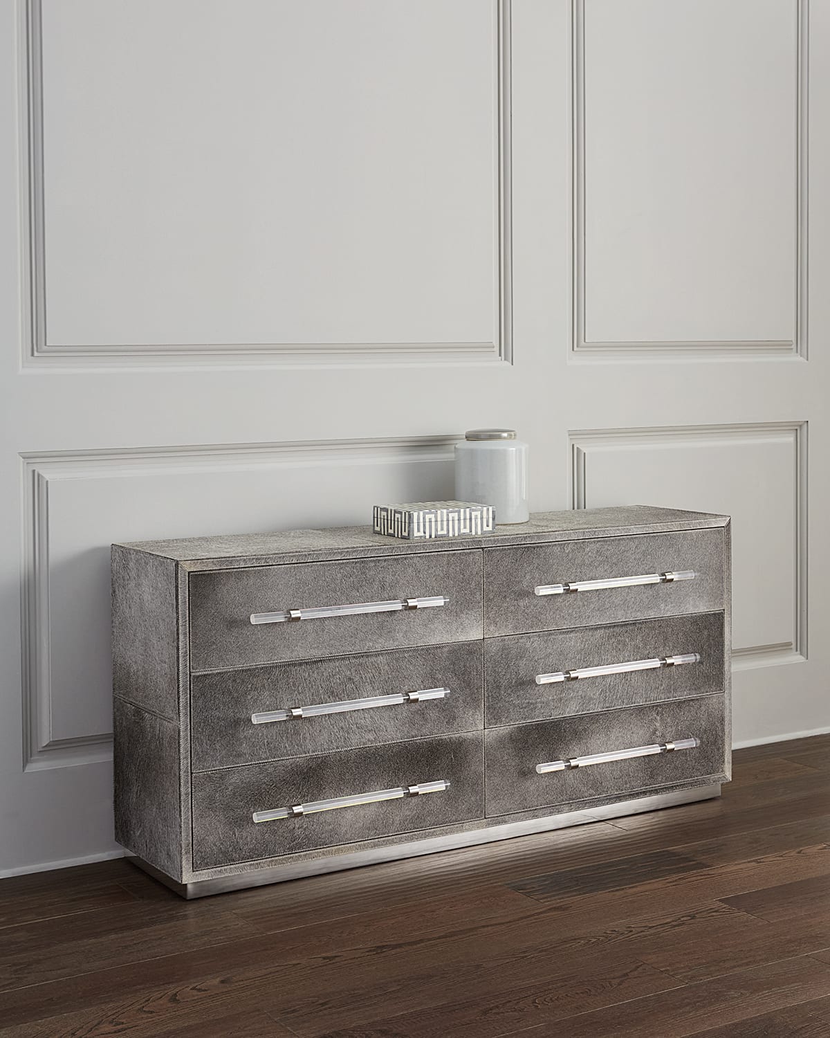 Interlude Home Cassian Hairhide 6-drawer Chest