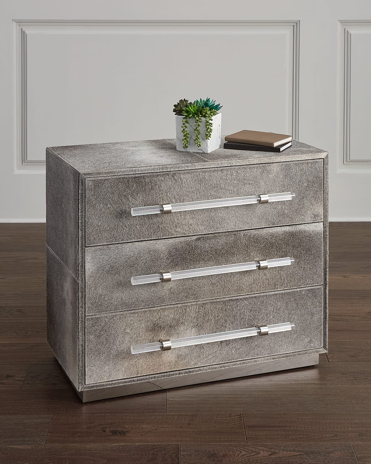 Interlude Home Cassian Hairhide 3-drawer Chest