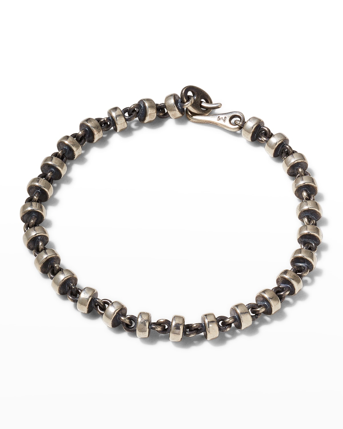 M. Cohen Men's Omni Oxidized Silver Bead Bracelet
