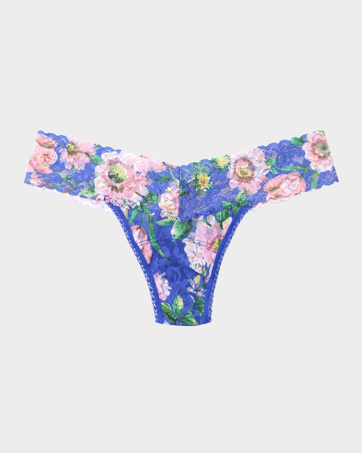Hanky Panky Printed Signature Lace Low Rise Thong In Happy Place