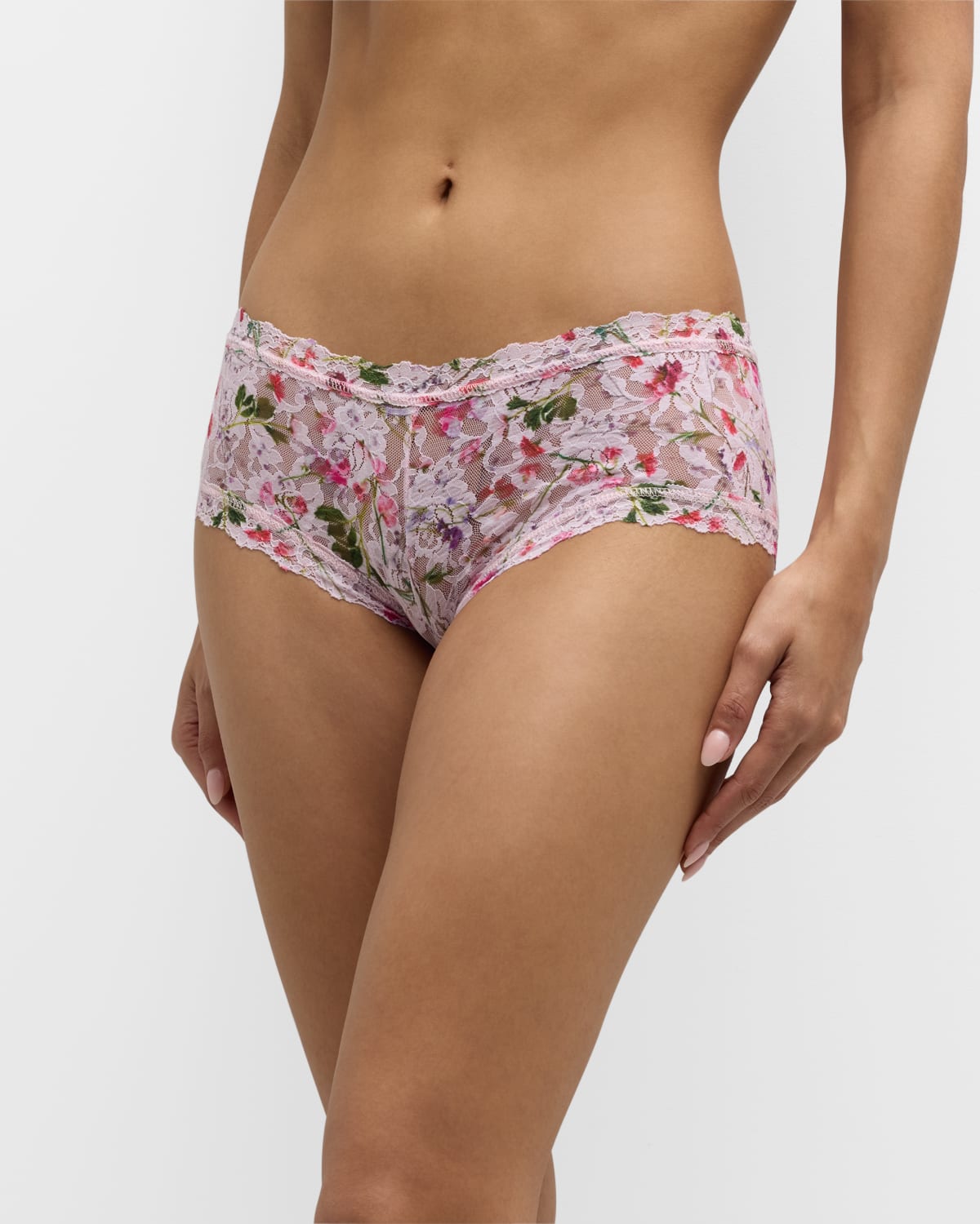 Shop Hanky Panky Printed Signature Lace Boyshorts In Rise And Vines