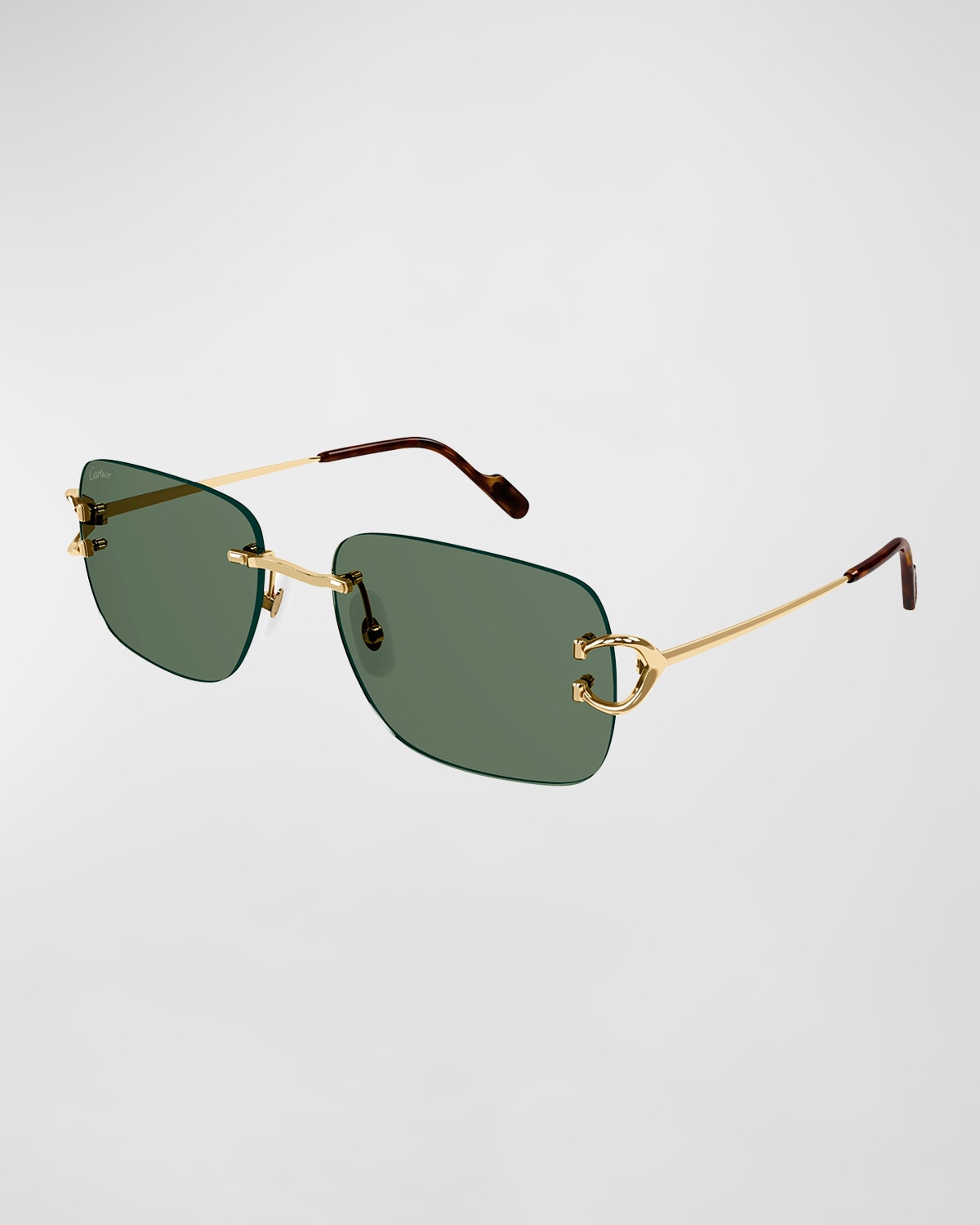 Cartier Men's Rimless Metal Sunglasses