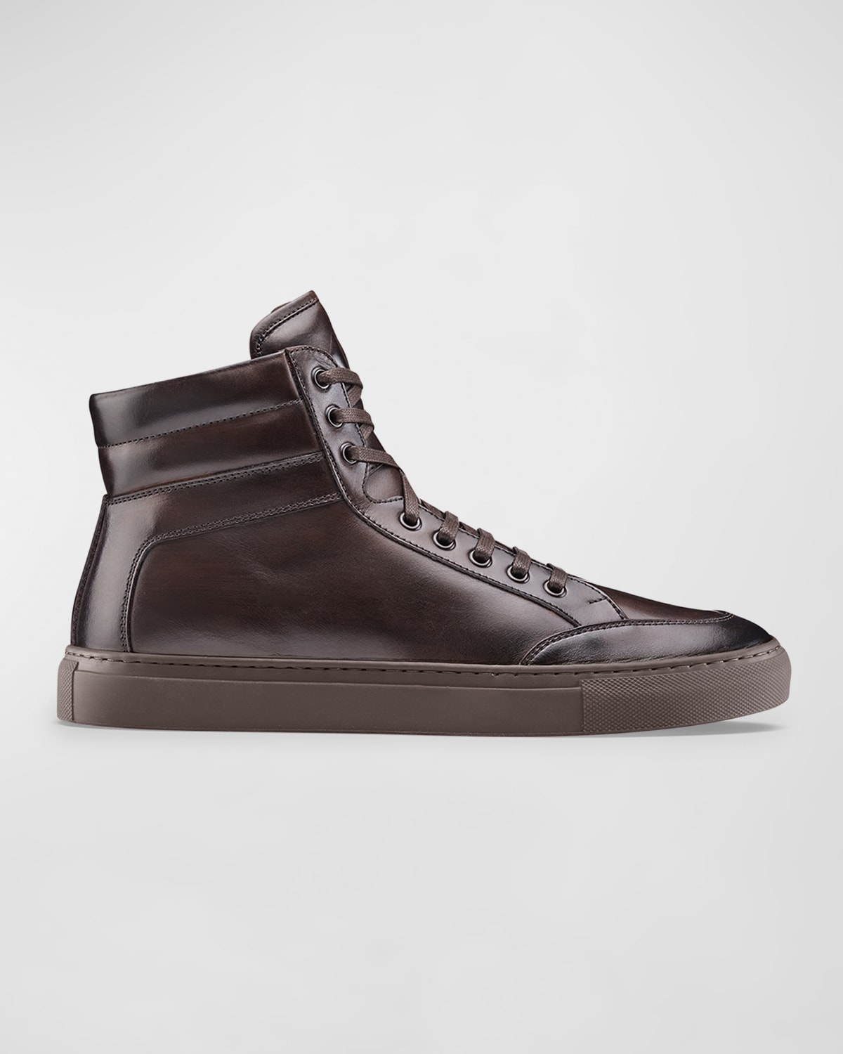 Koio Men's Primo Tonal Leather High-top Sneakers In Mocha