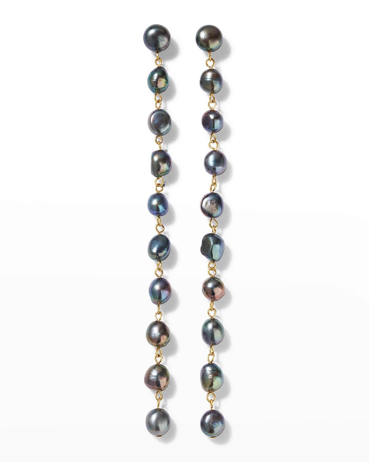 Cairo Long Earrings In Black