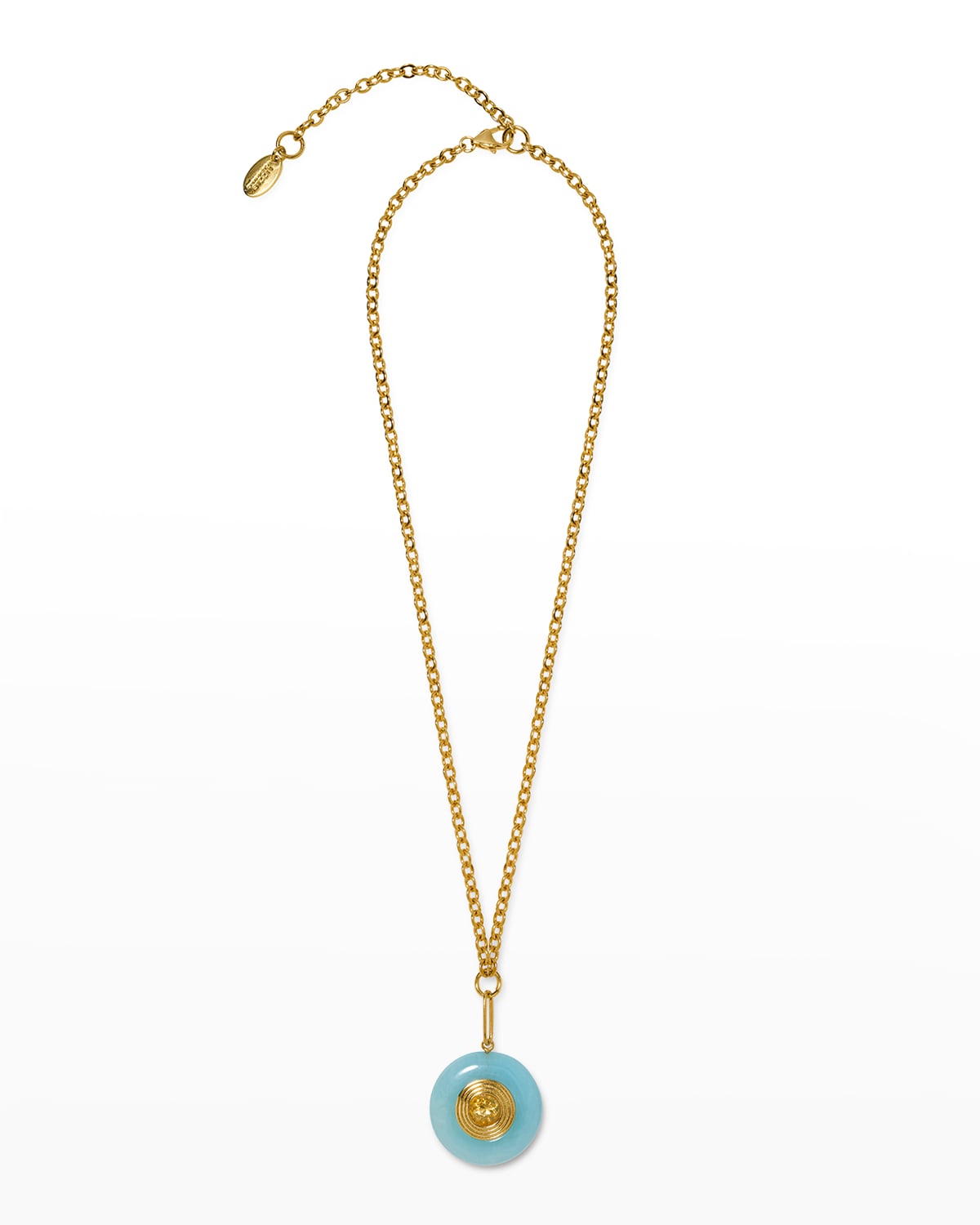 LIZZIE FORTUNATO REFLECTING POOL PENDANT NECKLACE IN BLUE