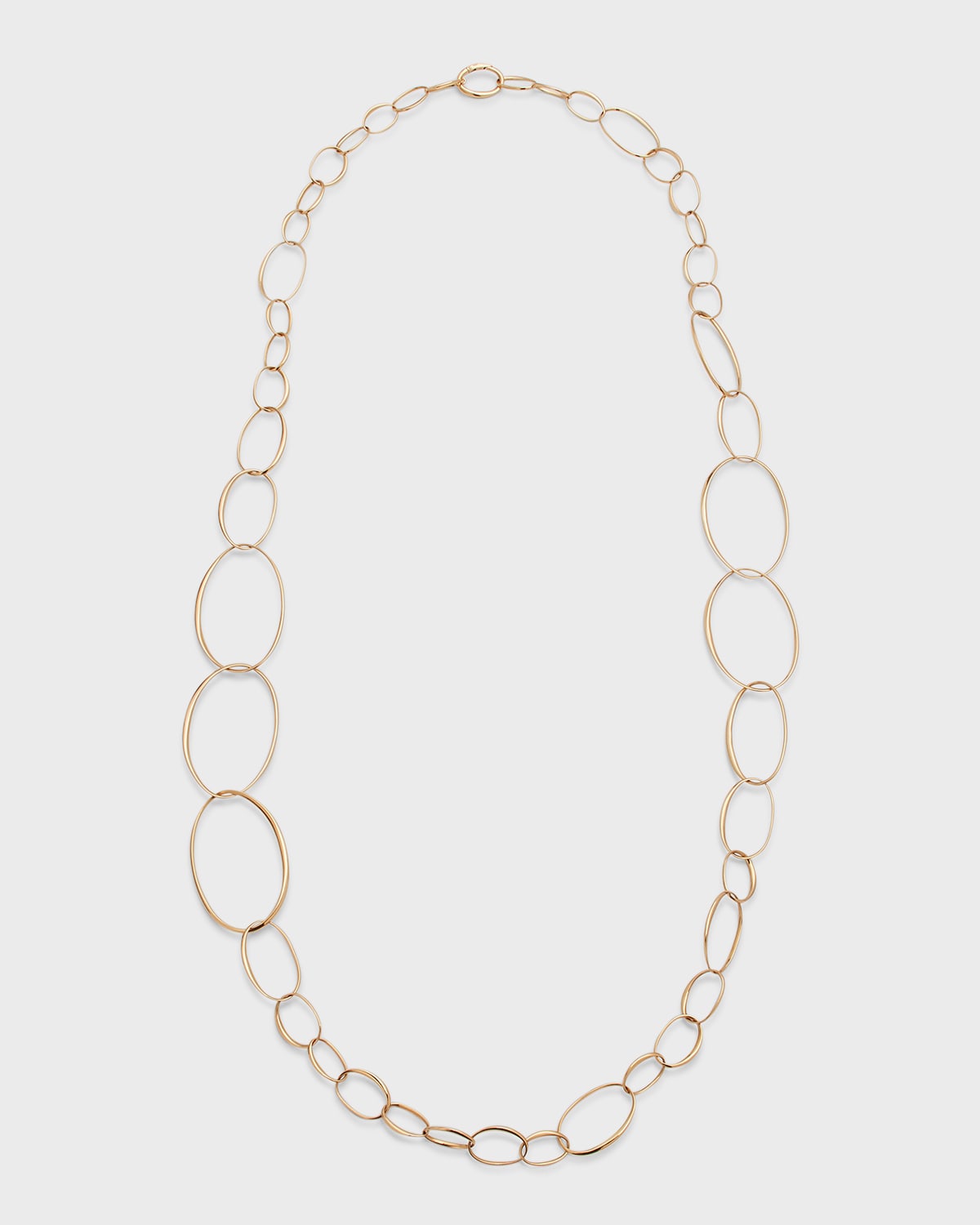 Pomellato 18k Rose Gold Long Oval-link Necklace, 43"l