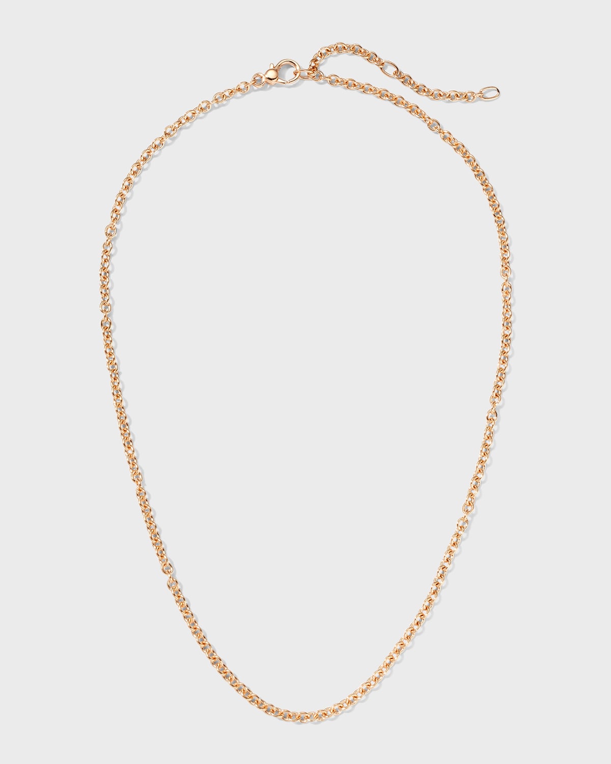 18K Rose Gold Necklace, 16.5"L