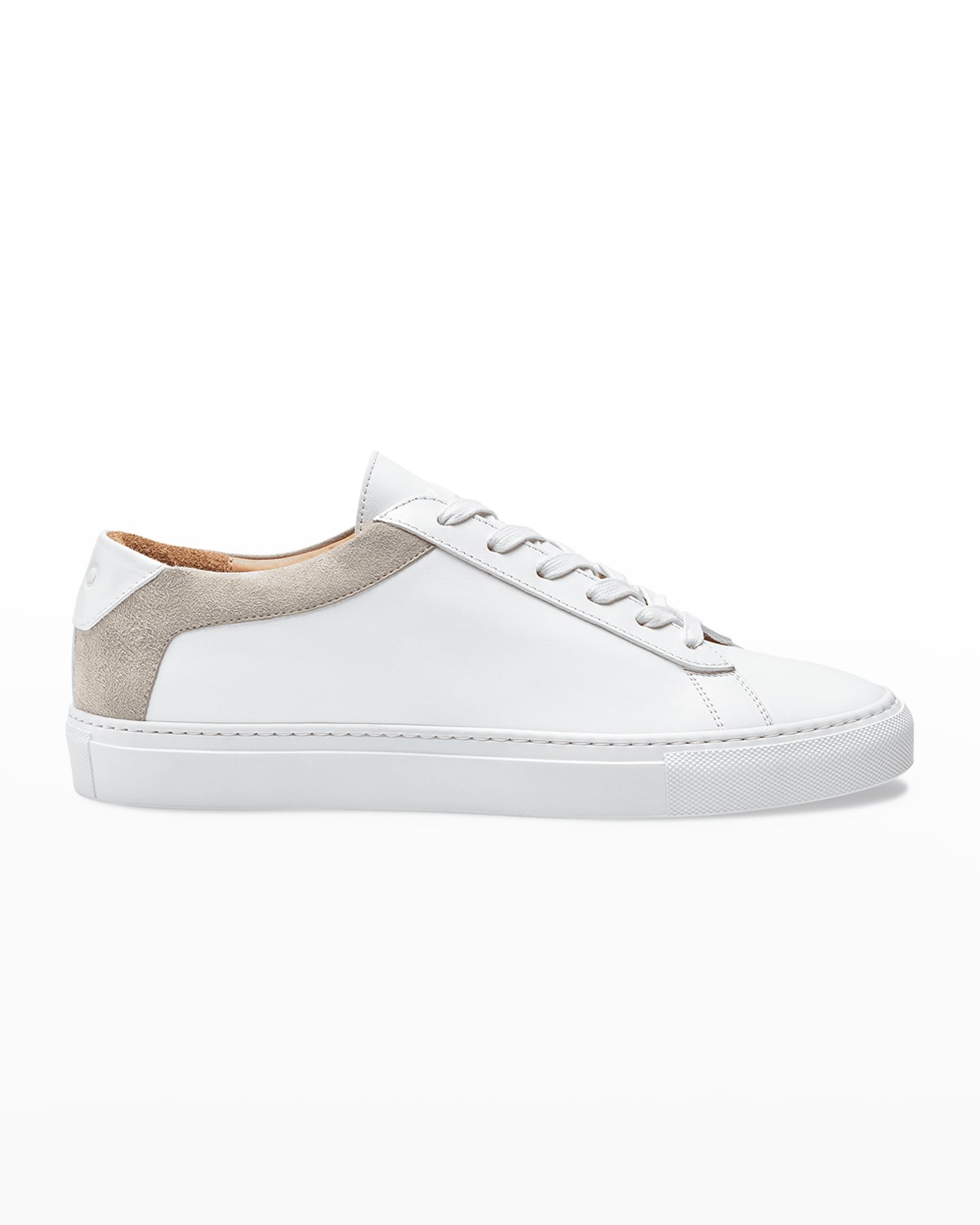 Koio Capri Mixed Leather Low-top Trainers In Bianco
