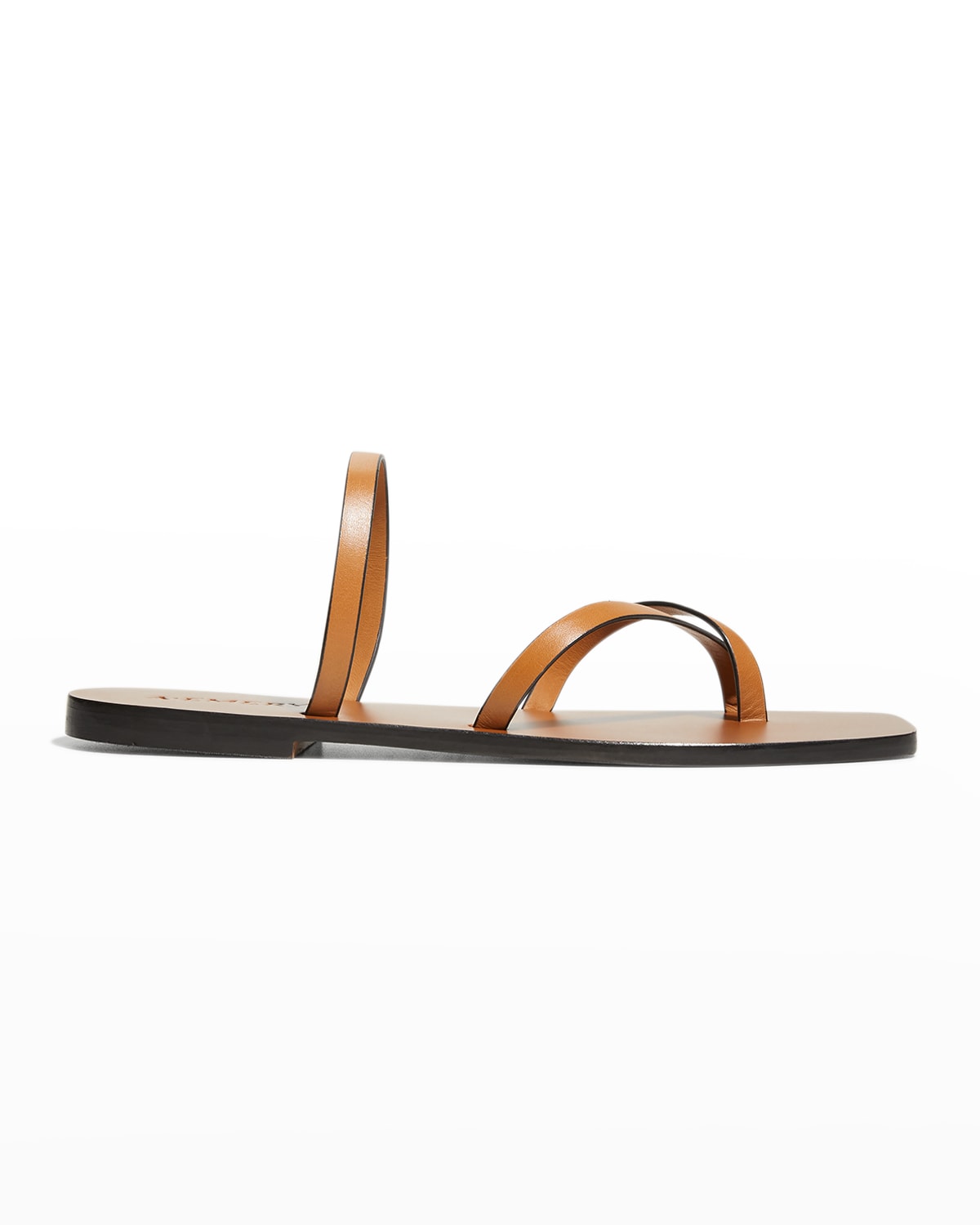 A. Emery Colby Leather Crisscross Slide Sandals