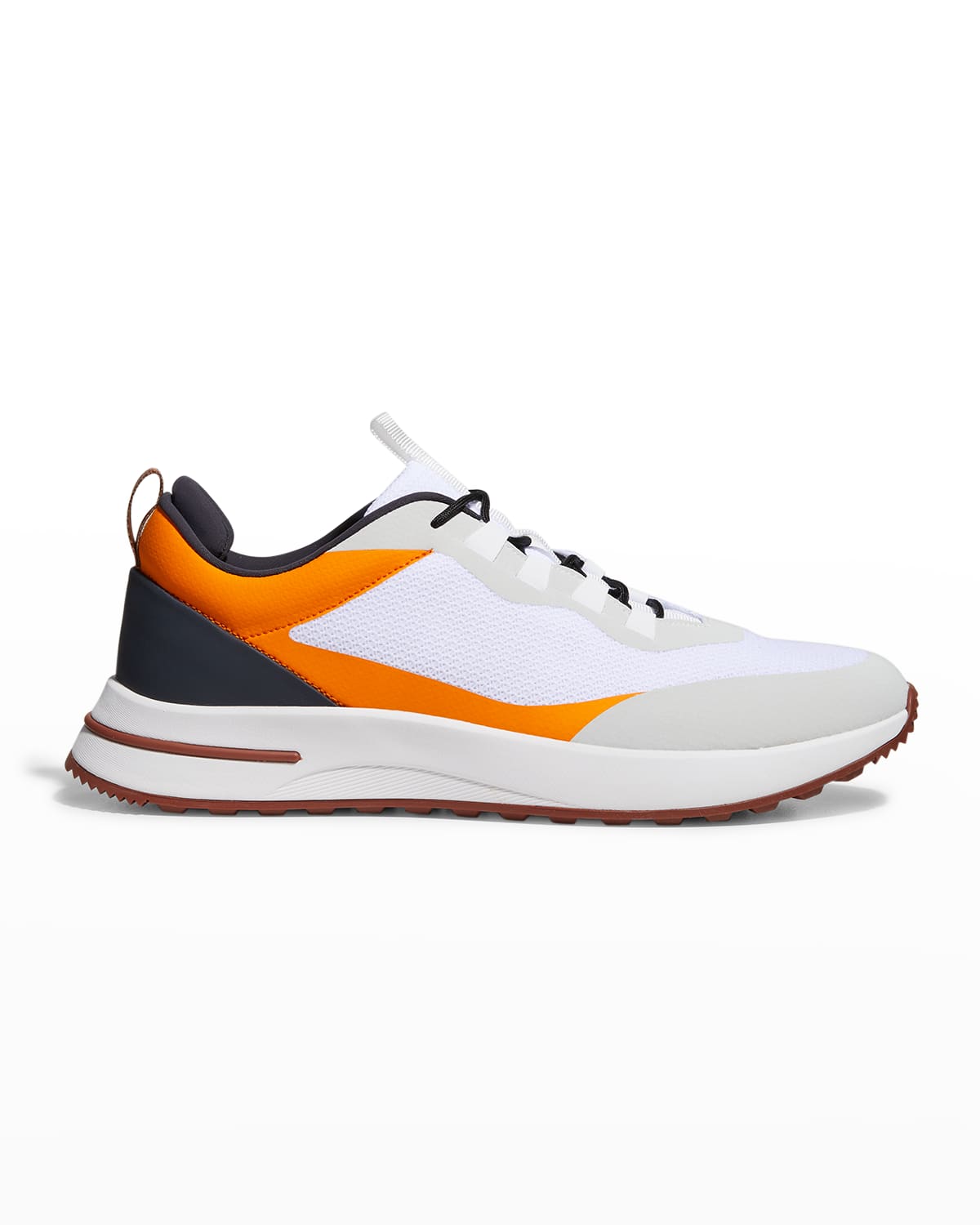 Loro Piana Men's Weekend Walk Performance Mesh Low-top Sneakers In Freeze Mango